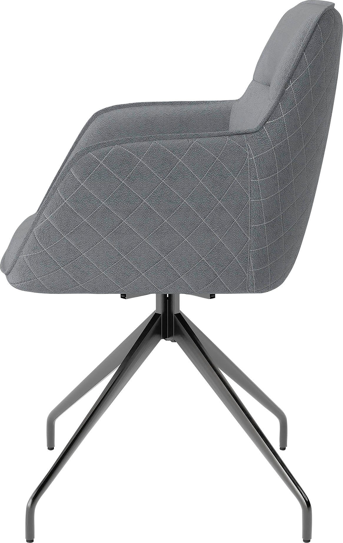 byLIVING Eetkamerstoel Memphis set van 2, zacht verdikt met eersteklas imitatieleer, draaibaar (set, 2 stuks)