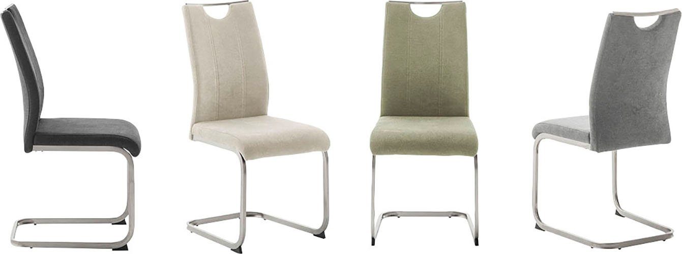 MCA furniture Vrijdragende stoel MCA DERESINA sledestoel met handgreep (4-set), schommelstoelen met handgreep, comfort zithoogte van ca. 48 cm