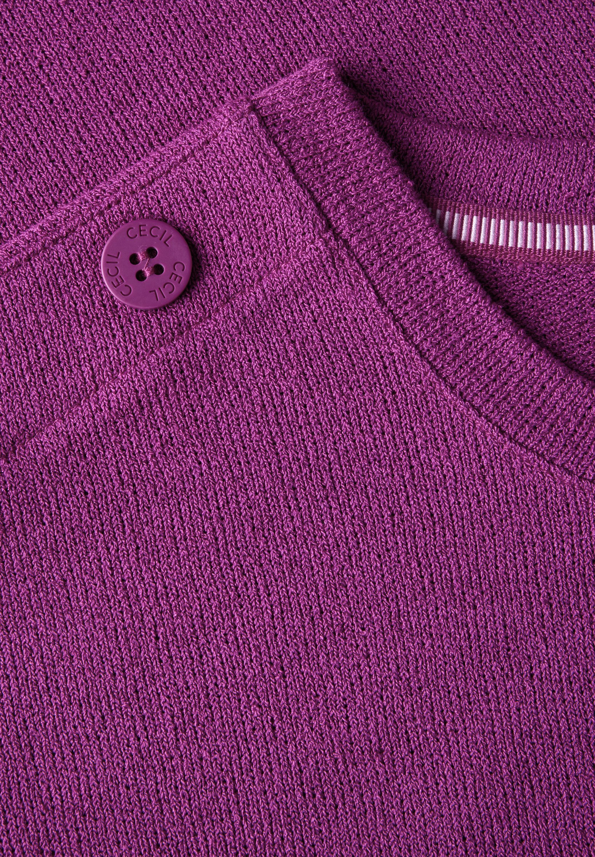 Cecil T-shirt in structuur-look en met knoopdetails