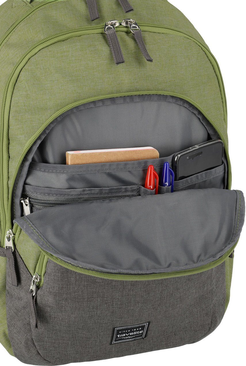 travelite Laptoprugzak BASICS Melange Vrijetijds rugzak, werk rugzak, school rugzak, reis rugzak