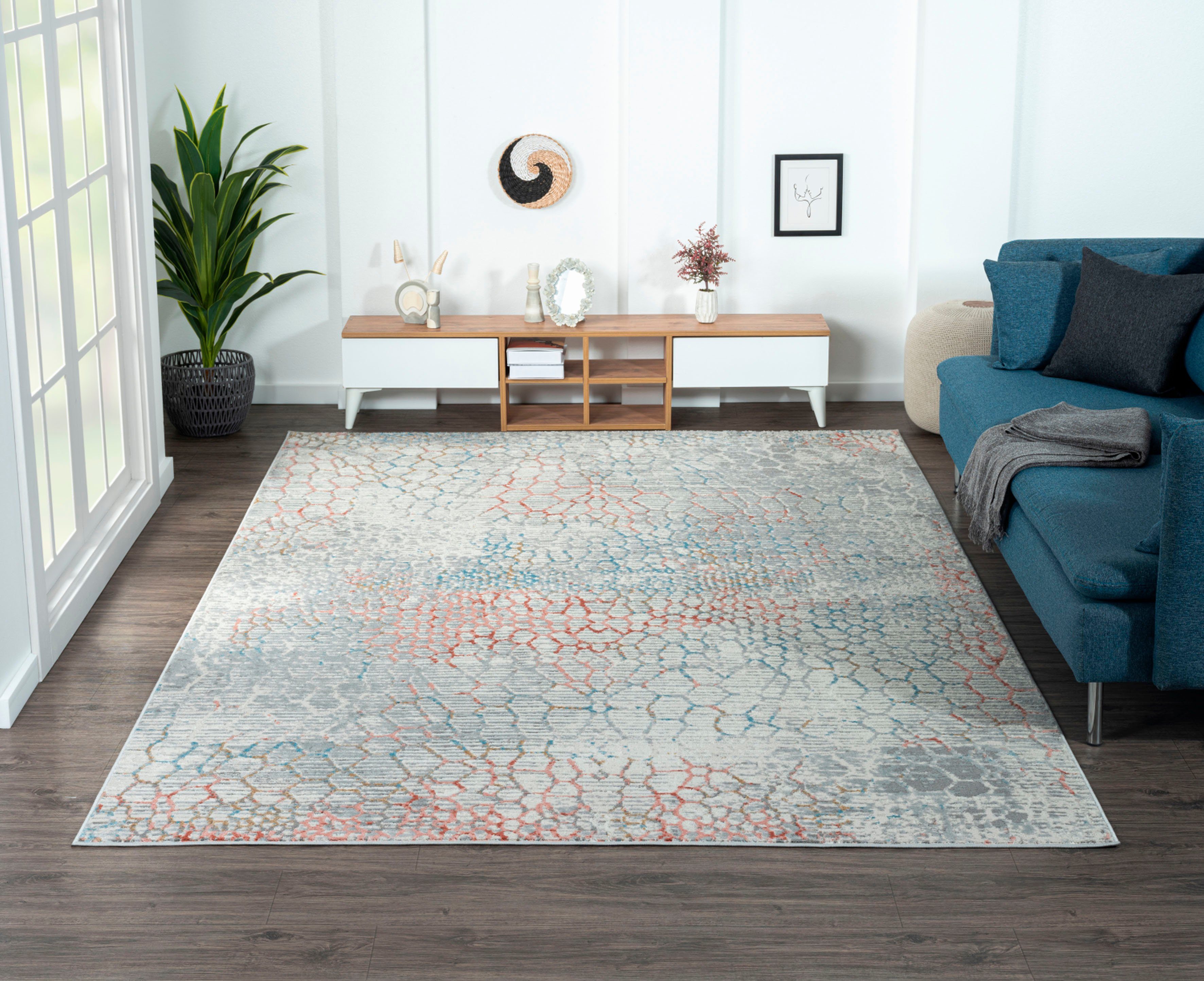Myflair Möbel & Accessoires Vloerkleed My Look Kortpolig, etno-ontwerp, bijzonder zacht door microvezel moderne vloerkleden maat 200 cm x 290 cm x 8