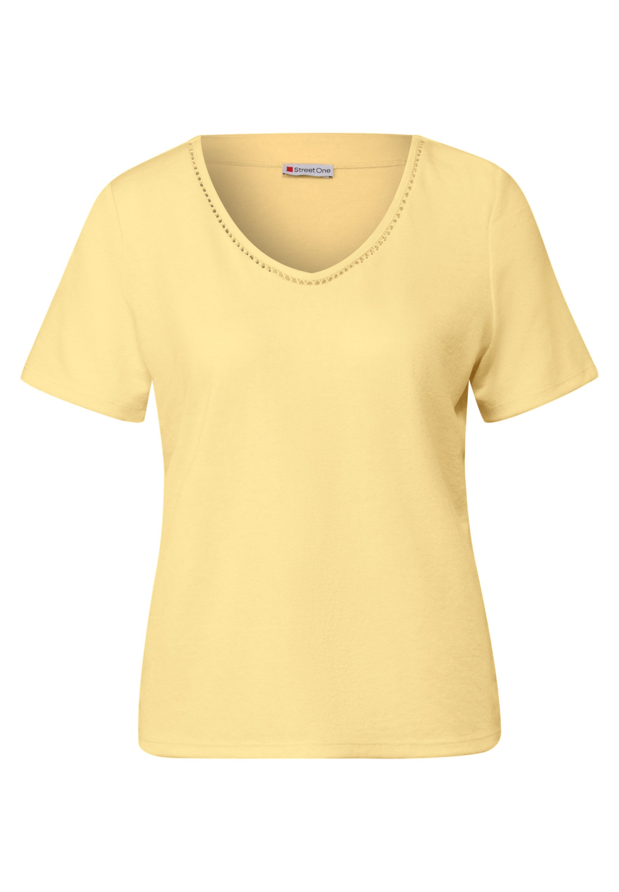 STREET ONE T-shirt met haakdetails en viscose