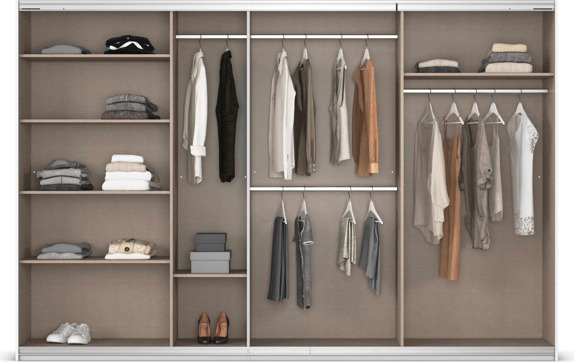 rauch Schuifdeurkast Kledingkast kast OTTO´S CHOICE garderobe AGORDO Top interieur, in 4 breedtes en 2 hoogtes MADE IN GERMANY