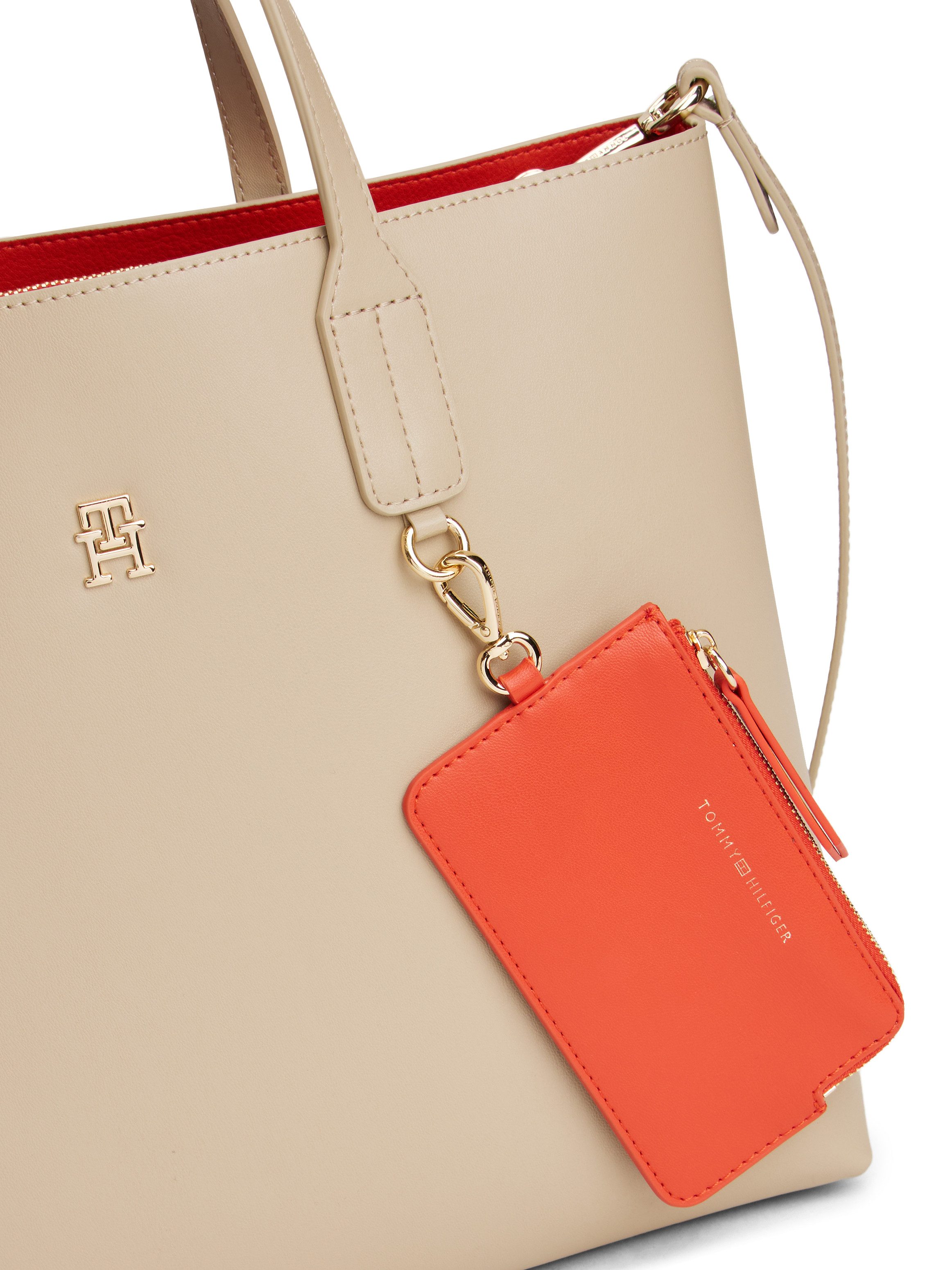 Tommy Hilfiger Tas TH ICON SATCHEL , dames schoudertas, draagtas met binnenzak