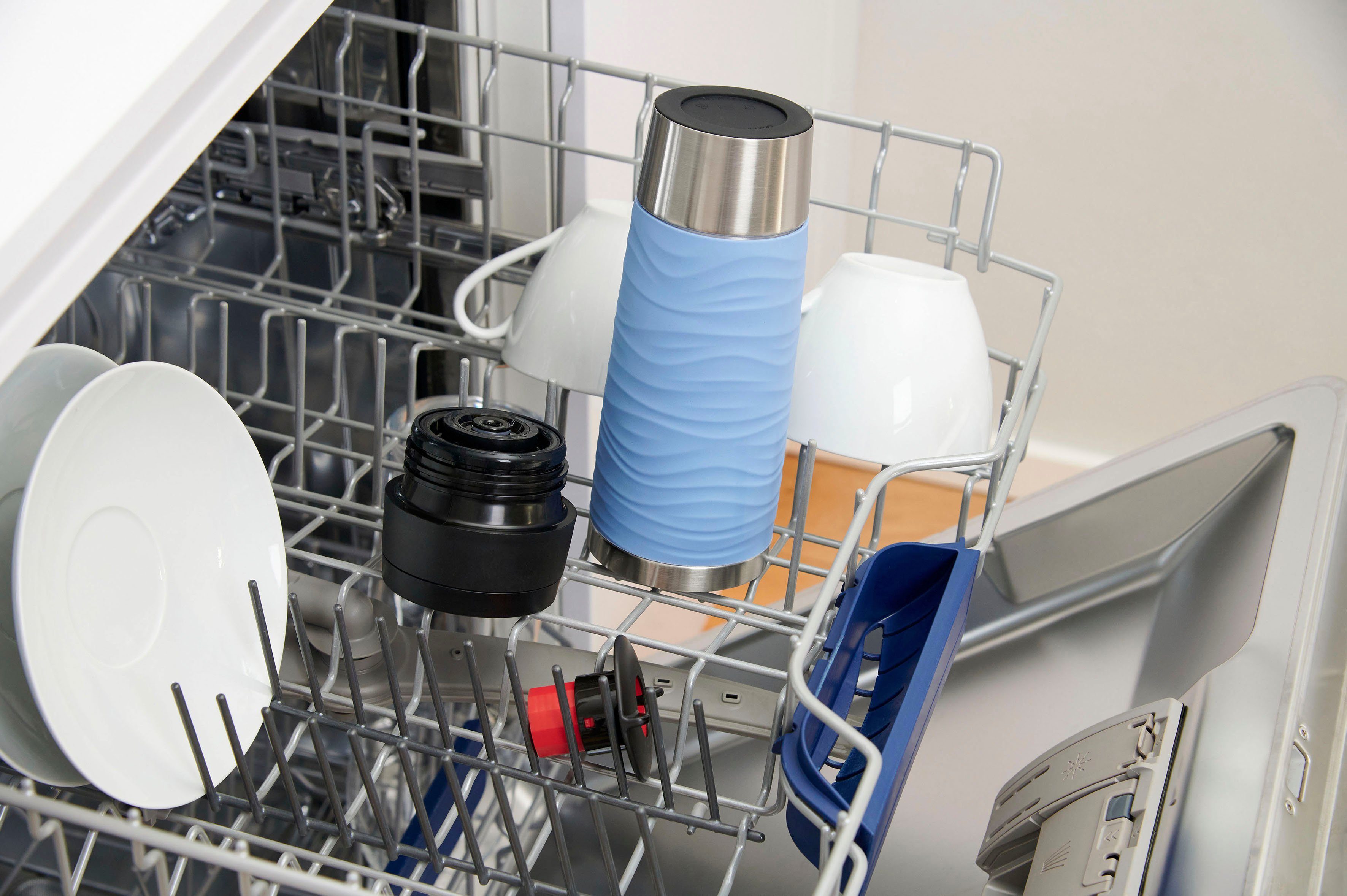 Emsa Thermosbeker Travel Mug Classic Wave 100% dicht, vaatwasserbestendig, 360° drinkopening