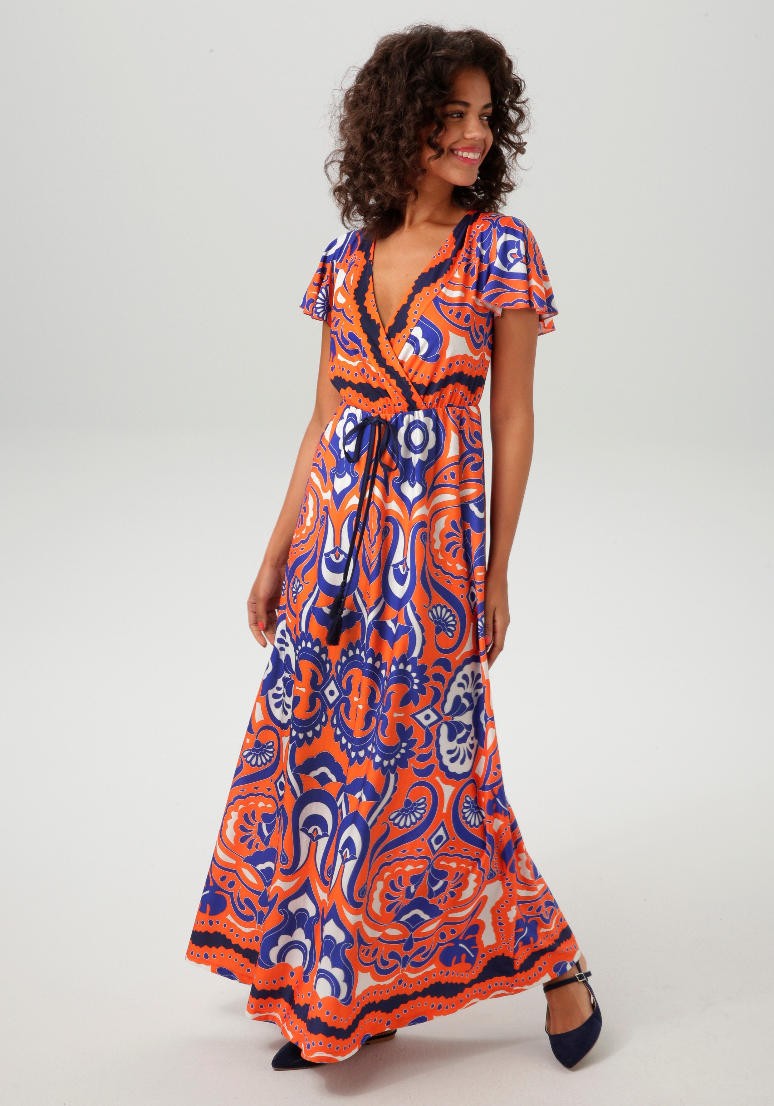 Aniston CASUAL Maxi-jurk met extravagante, grootschalige print - nieuwe collectie