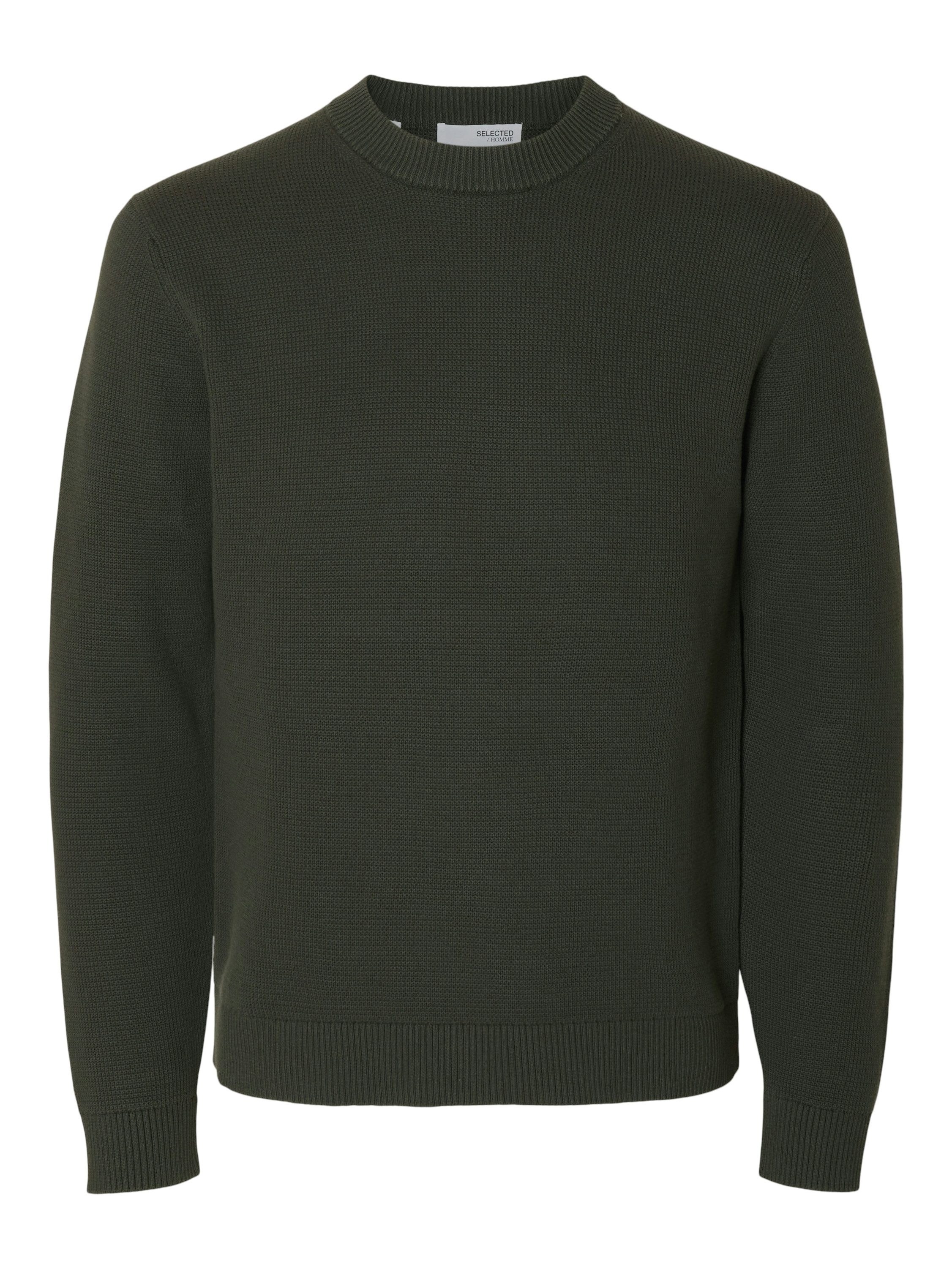 SELECTED HOMME Trui met ronde hals SLHDANE LS KNIT STRUCTURE CREW NECK NOOS