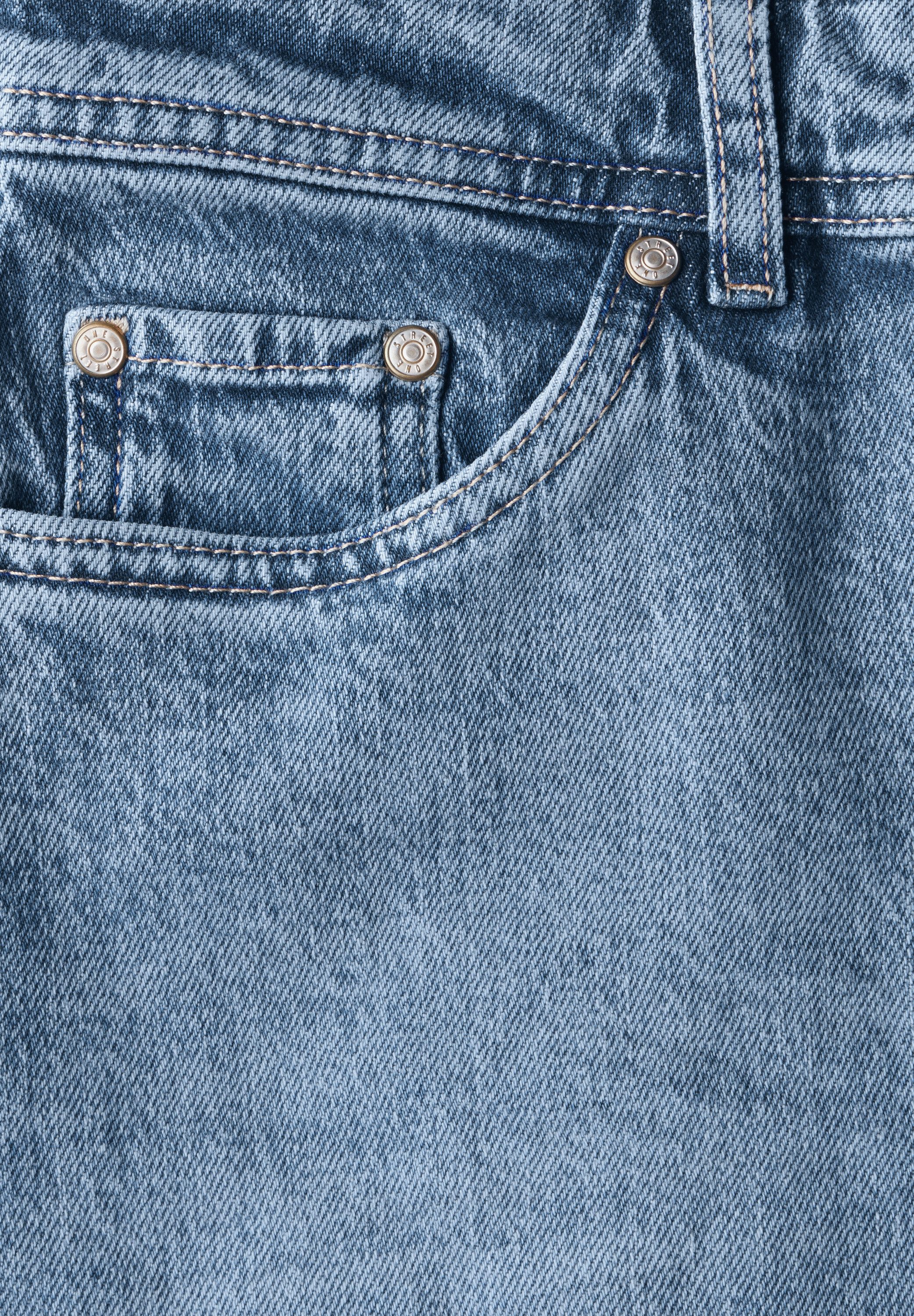 STREET ONE Jeans rok met splitje voor