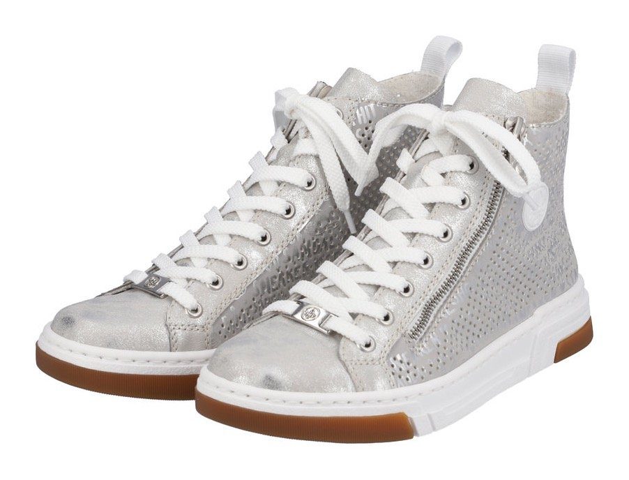 Rieker Sneakers high top sneaker, vrijetijdsschoen, veterschoen met plateauzool