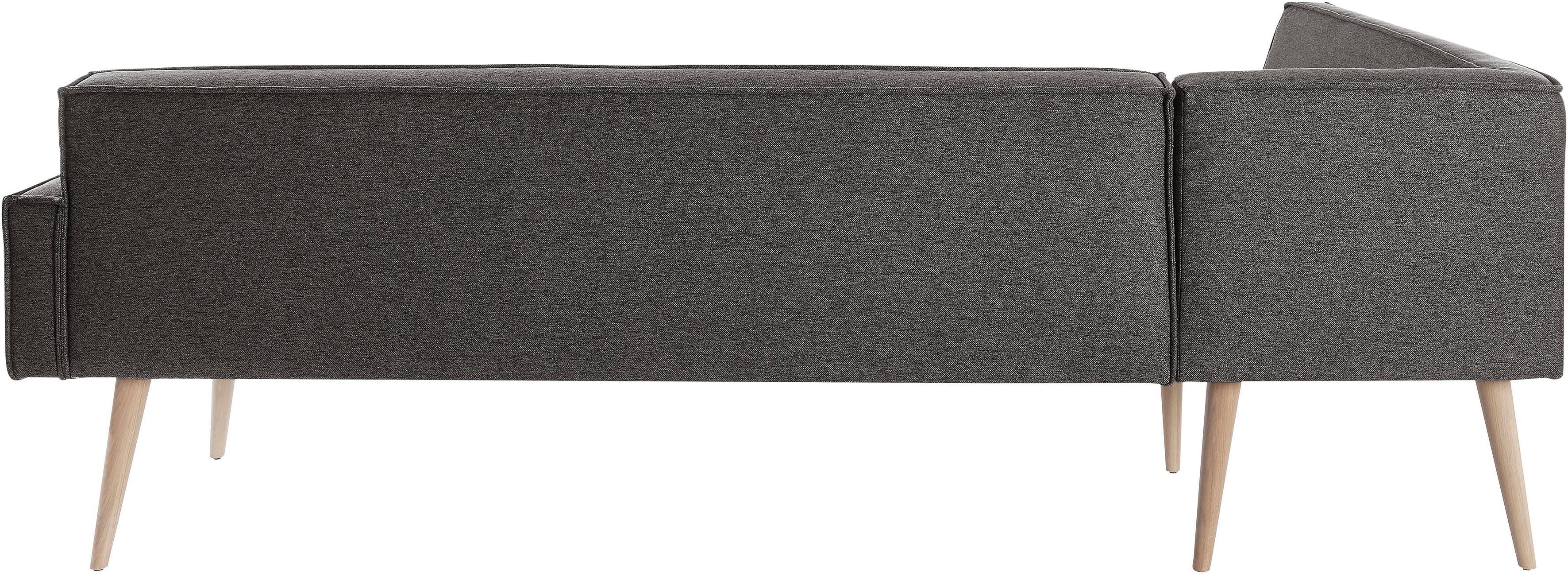 exxpo - sofa fashion Hoekbank Lungo, moderne paspelnaad, comfortabel en elegant, hoge houten voet