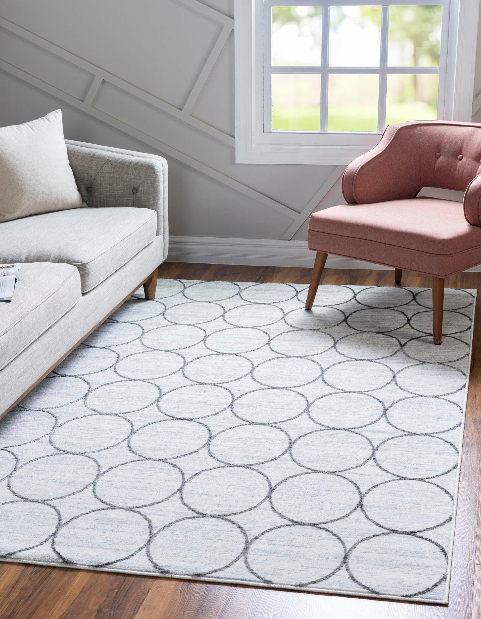 Myflair Möbel & Accessoires Vloerkleed Titan trellis voorraadopruiming Korte pool, geweven, modern design, motief rondjes