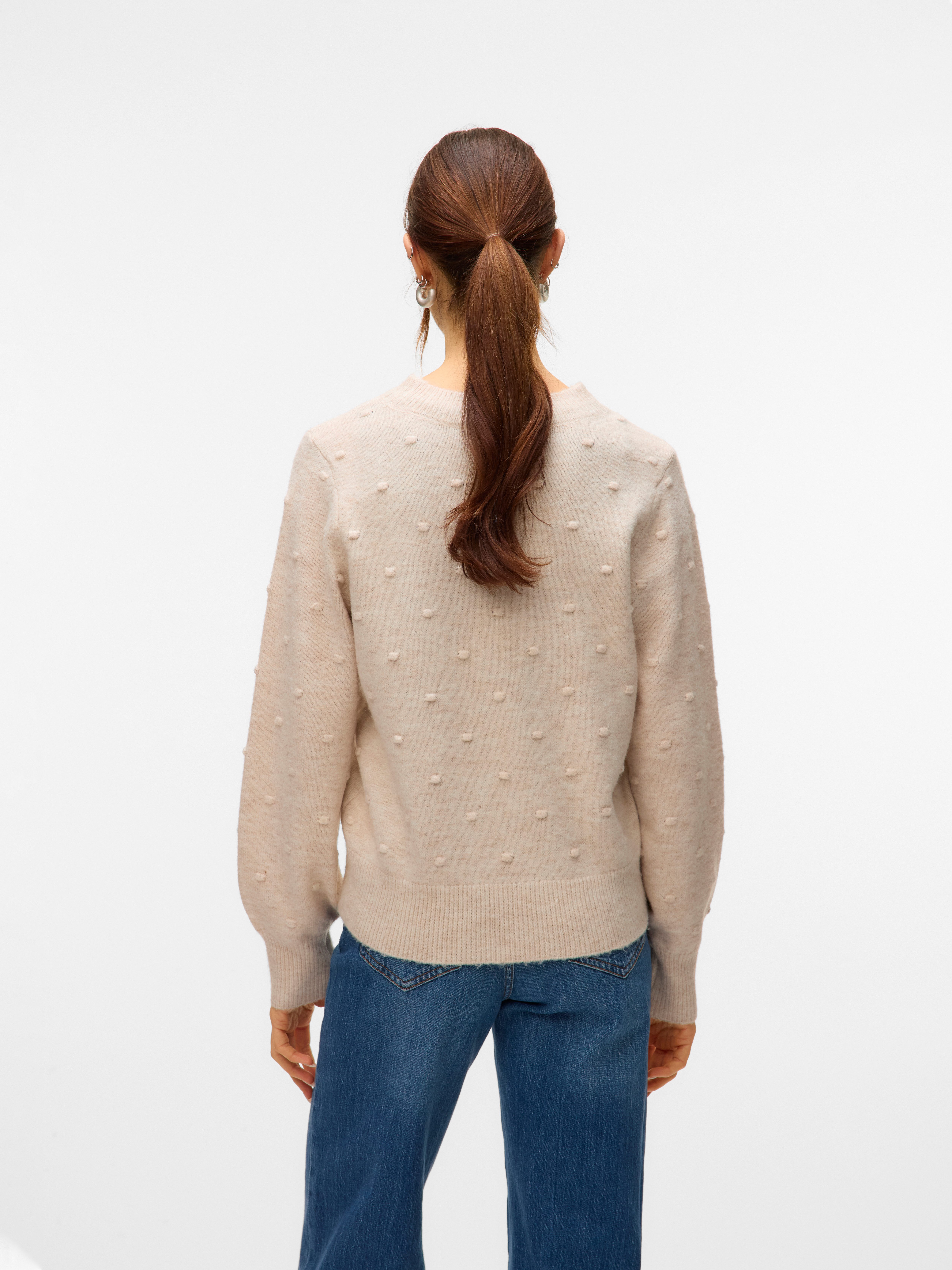 Vero Moda Trui met ronde hals VMFRANCESCA LS O-NECK PULLOVER BOO