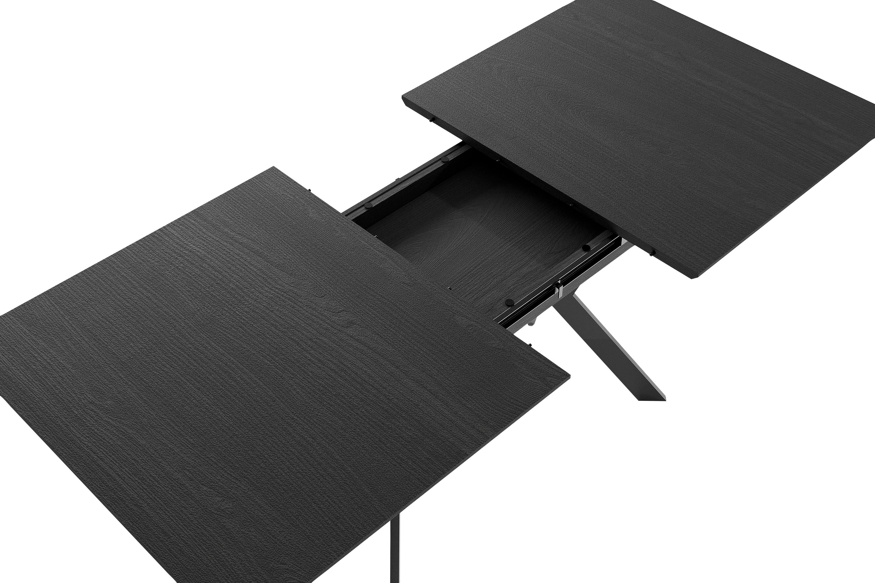 byLIVING Eettafel Bremen uittrekbaar met binnenin geplaatst inlegblad, 160 op 200 cm