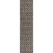 myflair moebel  accessoires loper outdoor crosses tapijtloper, platweefsel, ruitmotief, geschikt voor binnen en buiten, ideaal in entree  hal zwart