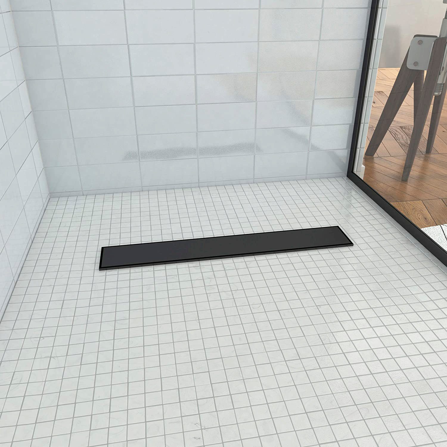 Marwell Douchebak 120 x 80 x 4 cm, van zeer stevig polystyreen, inclusief sapgroef, 120 cm x 80 cm