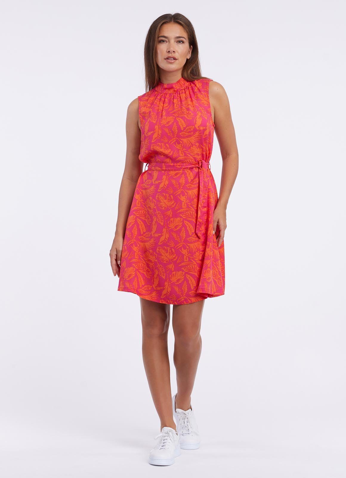 Ragwear Zomerjurk ANGYC PRINT ORG Neckholder met knoopsluiting en keyhole achter