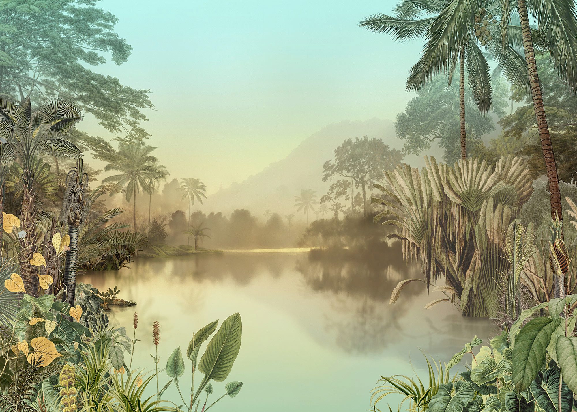 Komar Fotobehang Lac Tropical 38 mm dikte, diepte 60 cm (1 stuk)