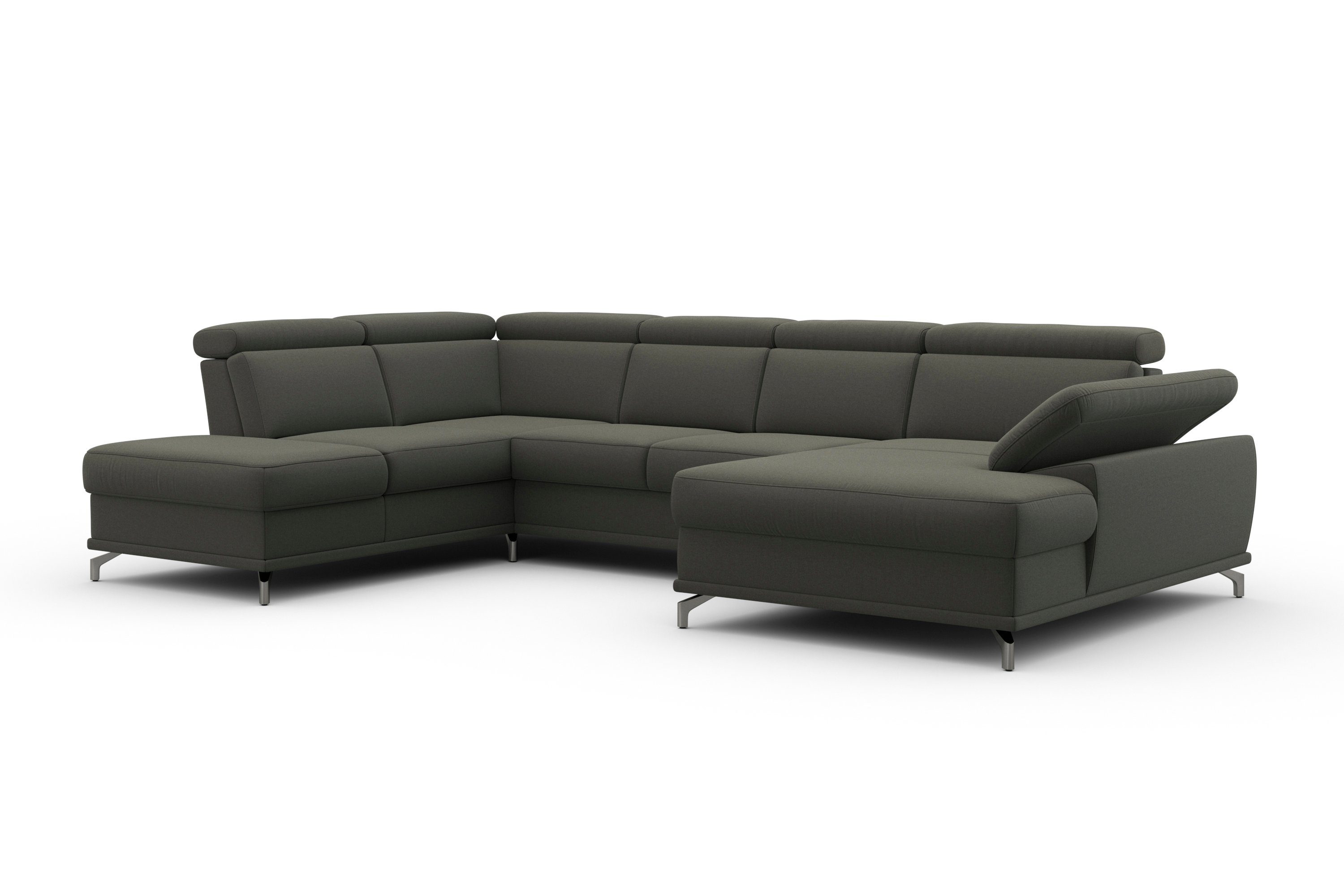 sit&more Zithoek Cabrio U-vorm, met zitdiepteverstelling, arm- en hoofdsteunverstelling