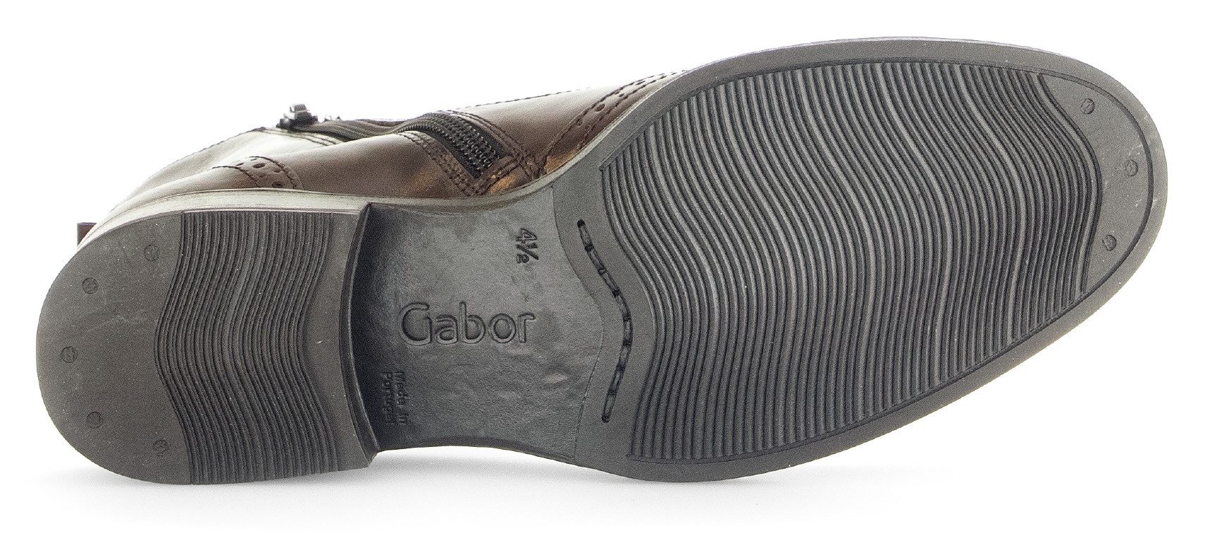 Gabor Veterlaarsjes blokhak, veterschoenen, business schoen met modieuze lyra-perforatie