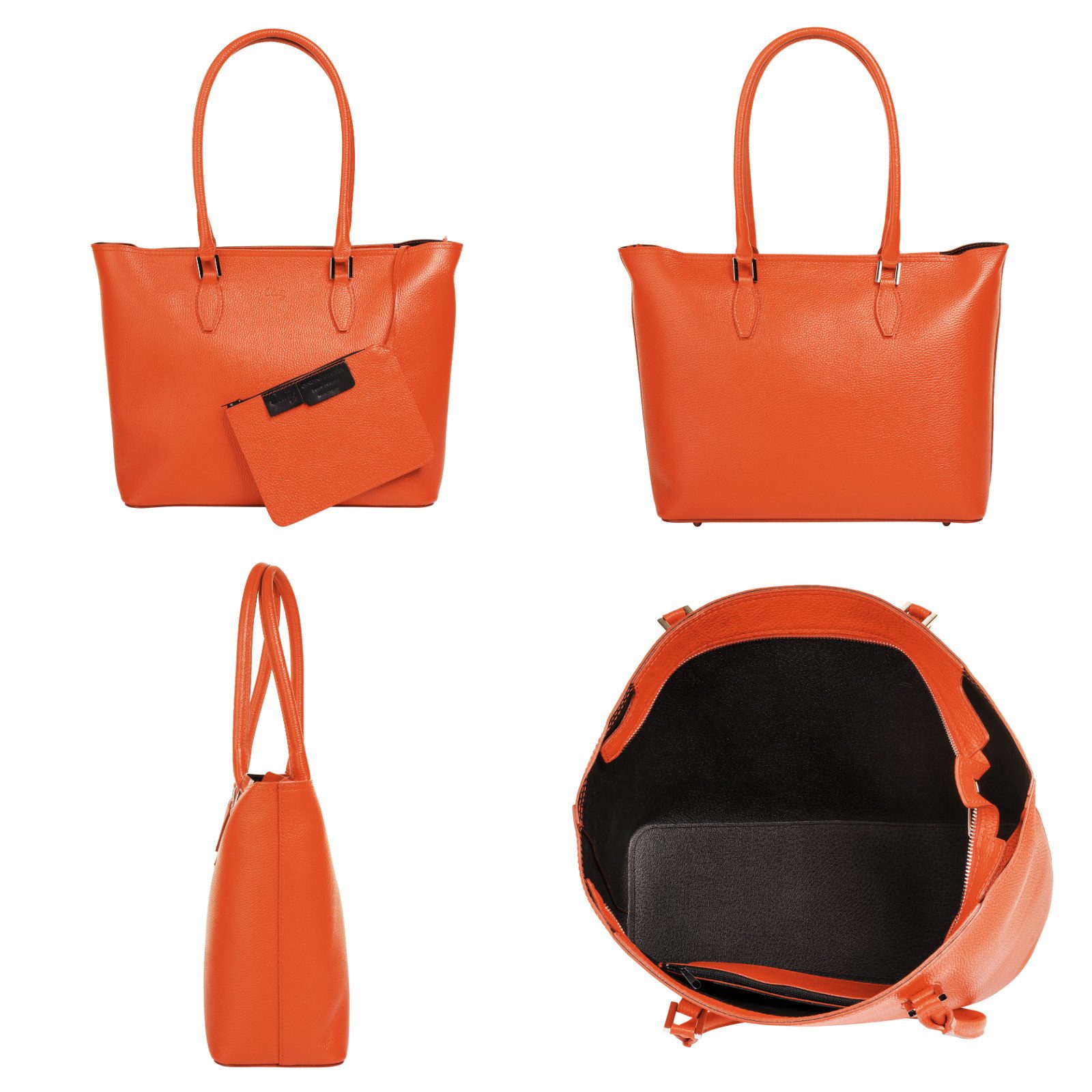 Cluty Shopper echt leer, made in italy