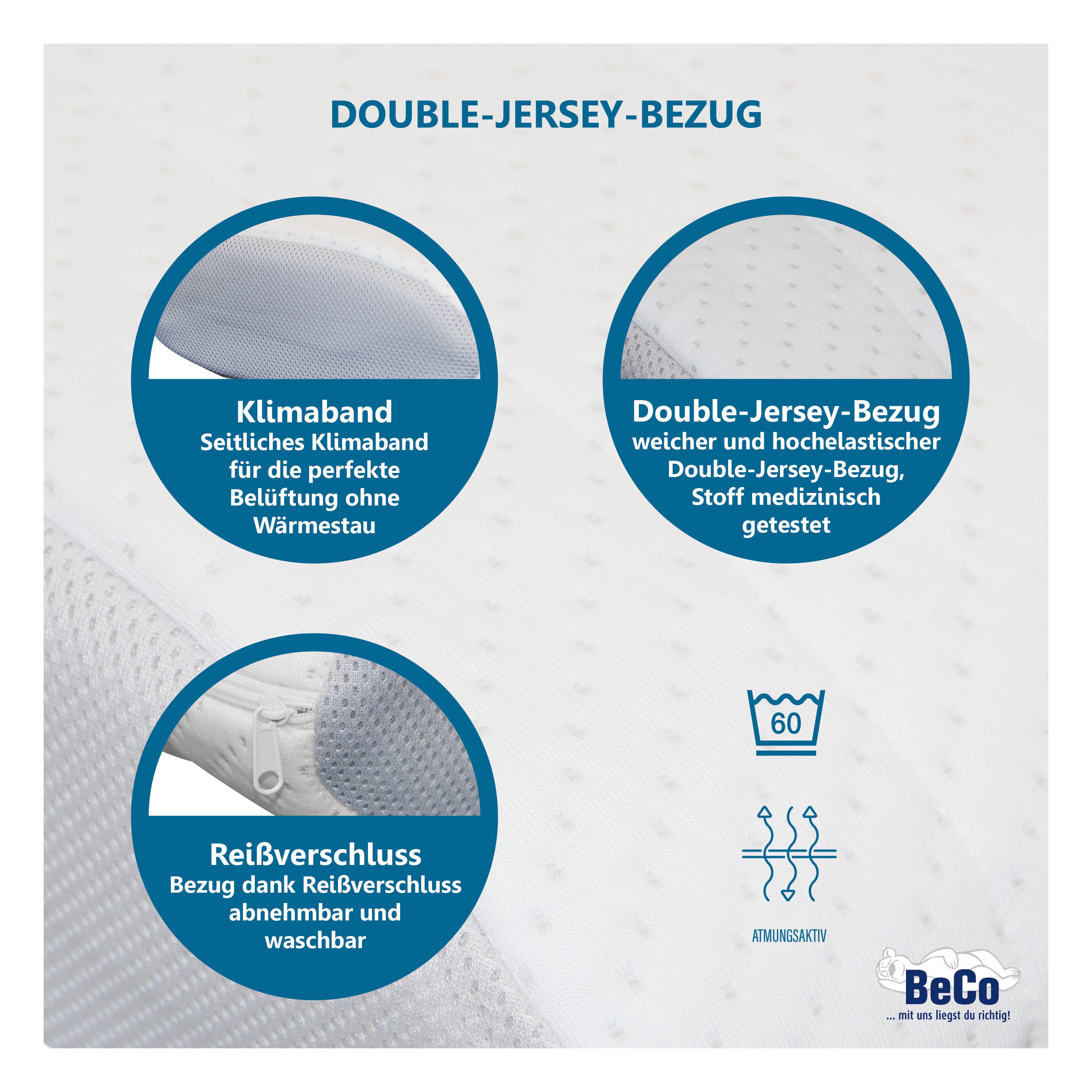 Beco Neksteunkussen Vario Flex met twee ligkanten!