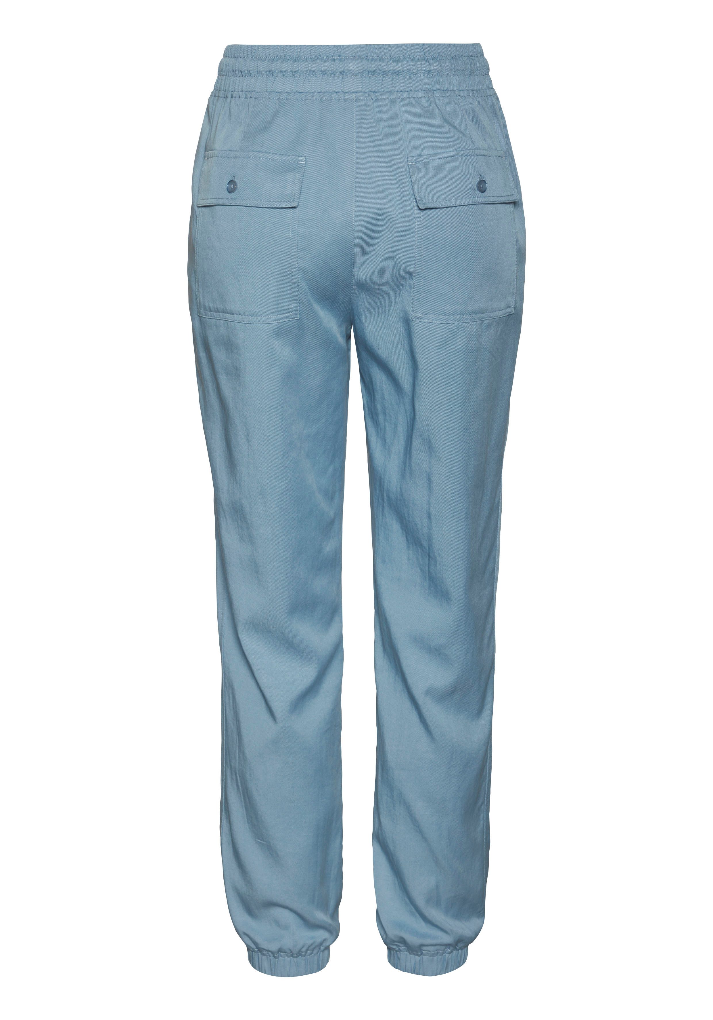 Lascana Comfortbroek van geweven stof, elastische stofbroek met zakken