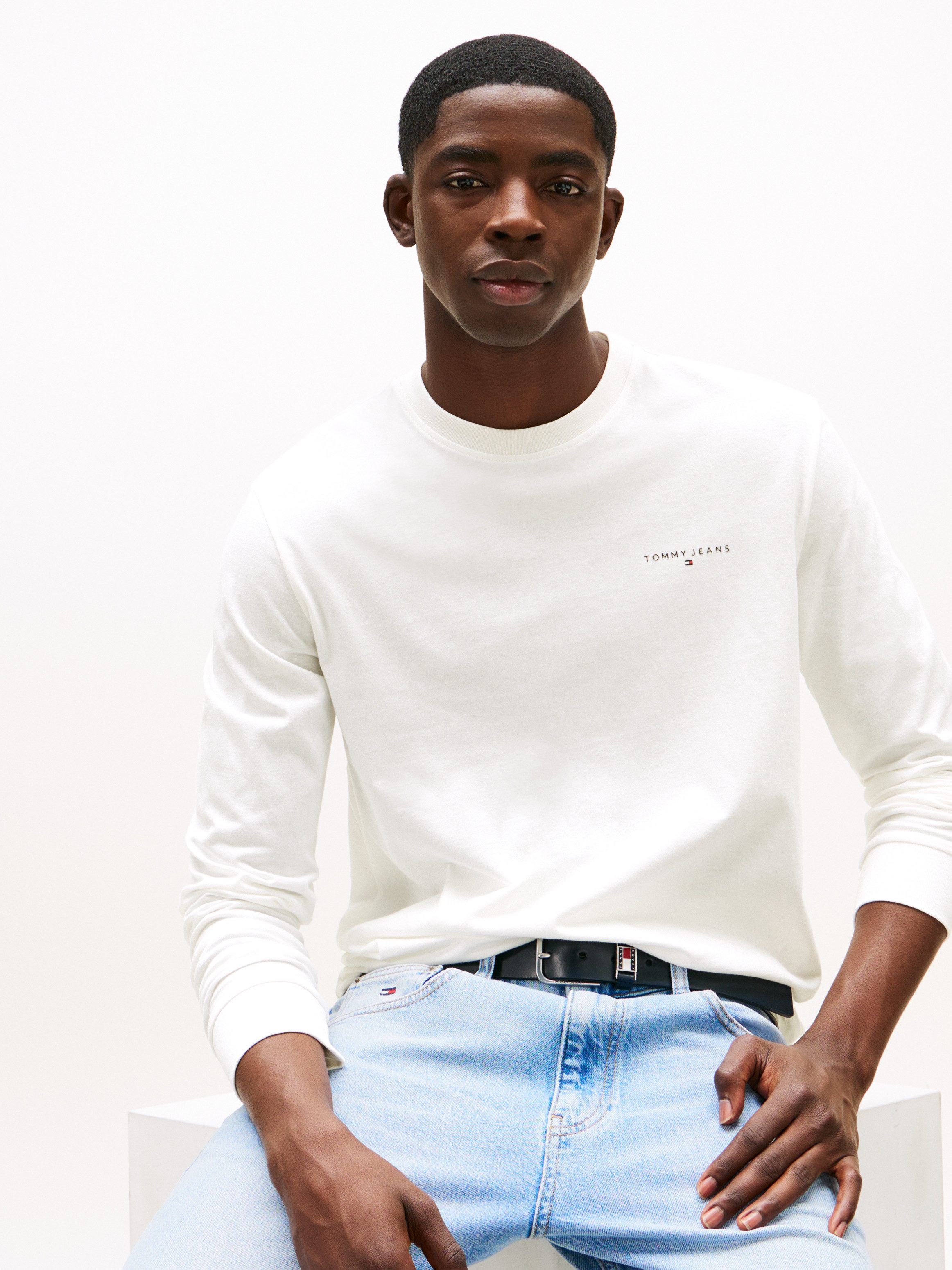 TOMMY JEANS Shirt met lange mouwen TJM SLIM CHEST LINEAR LS TEE EXT