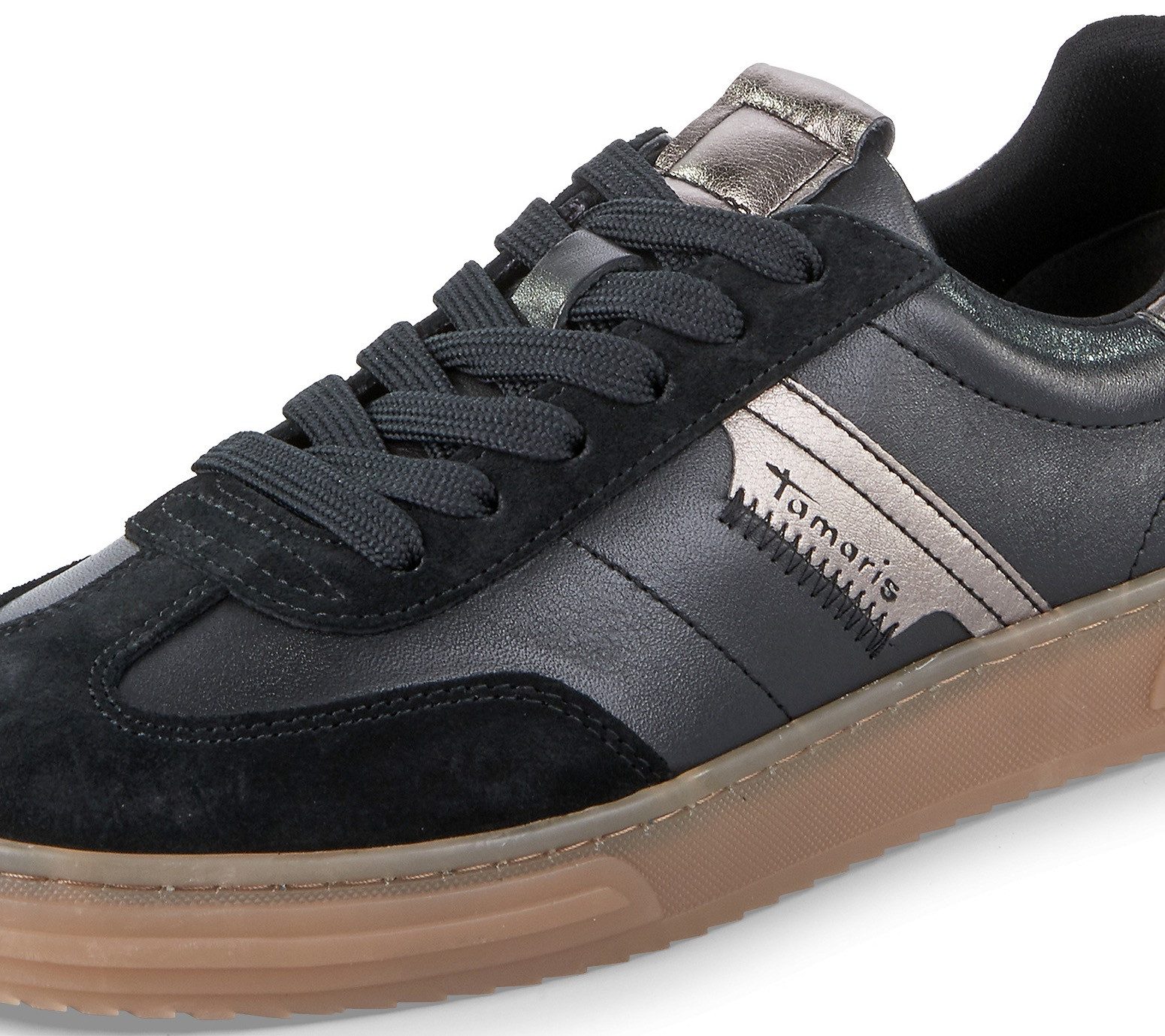 Tamaris Plateausneakers veterschoen, lage schoen, vrijetijdsschoen met gepolsterde schachtversteviging
