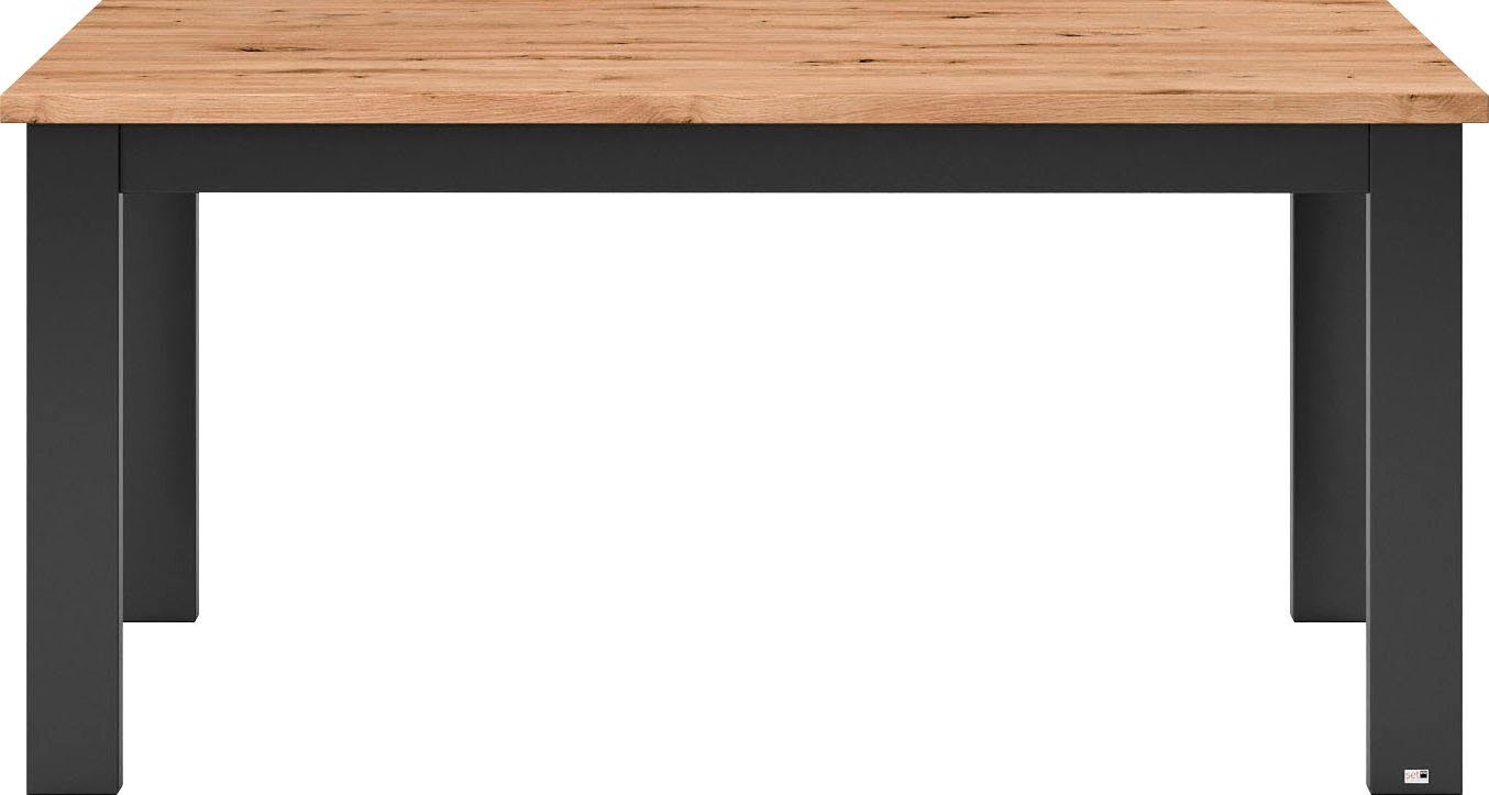 set one by Musterring Eettafel York in 3 kleurvarianten en 4 maten verkrijgbaar, met eiken plaat