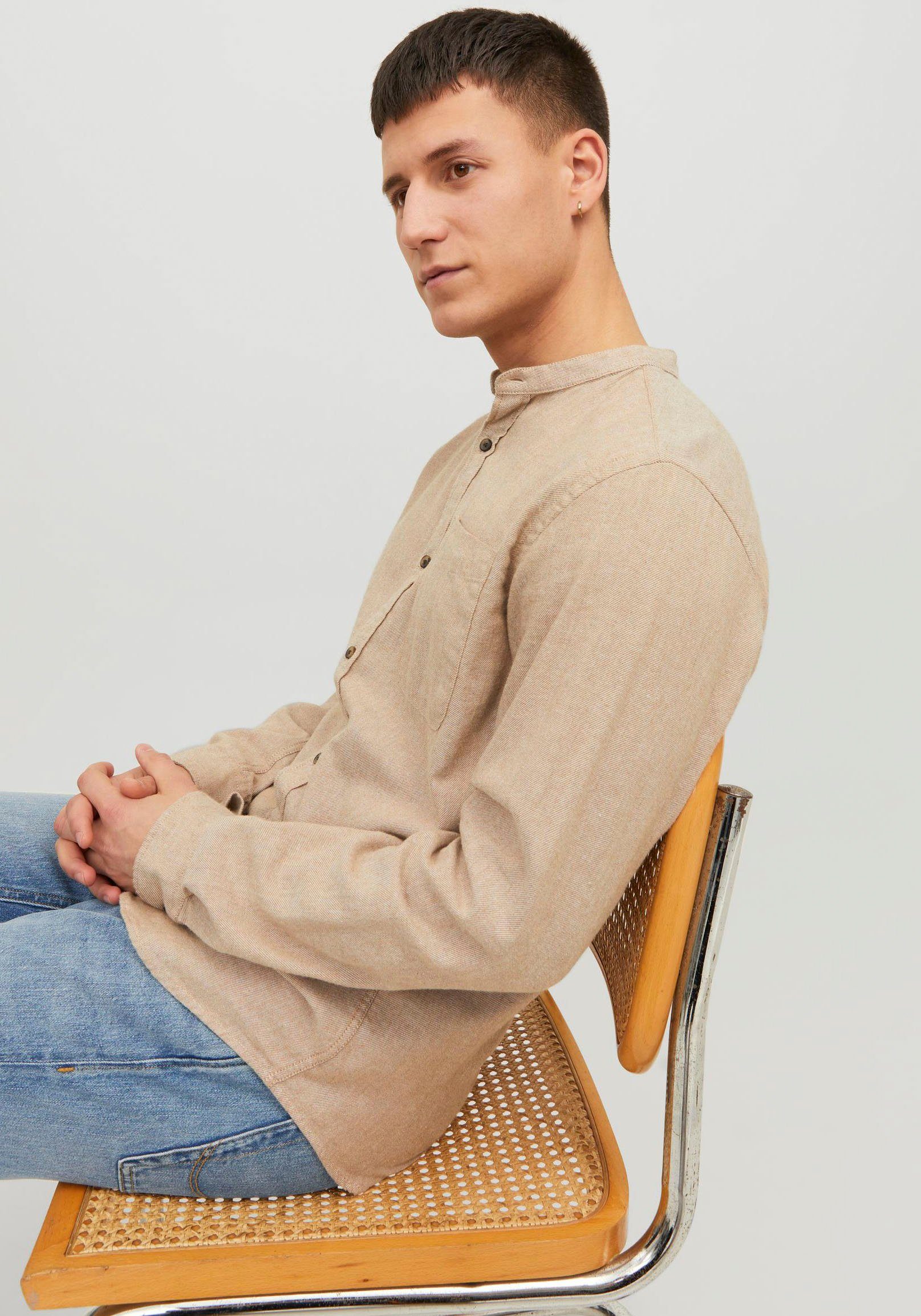Jack & Jones Overhemd met lange mouwen JJEBAND MELANGE SHIRT LS SN