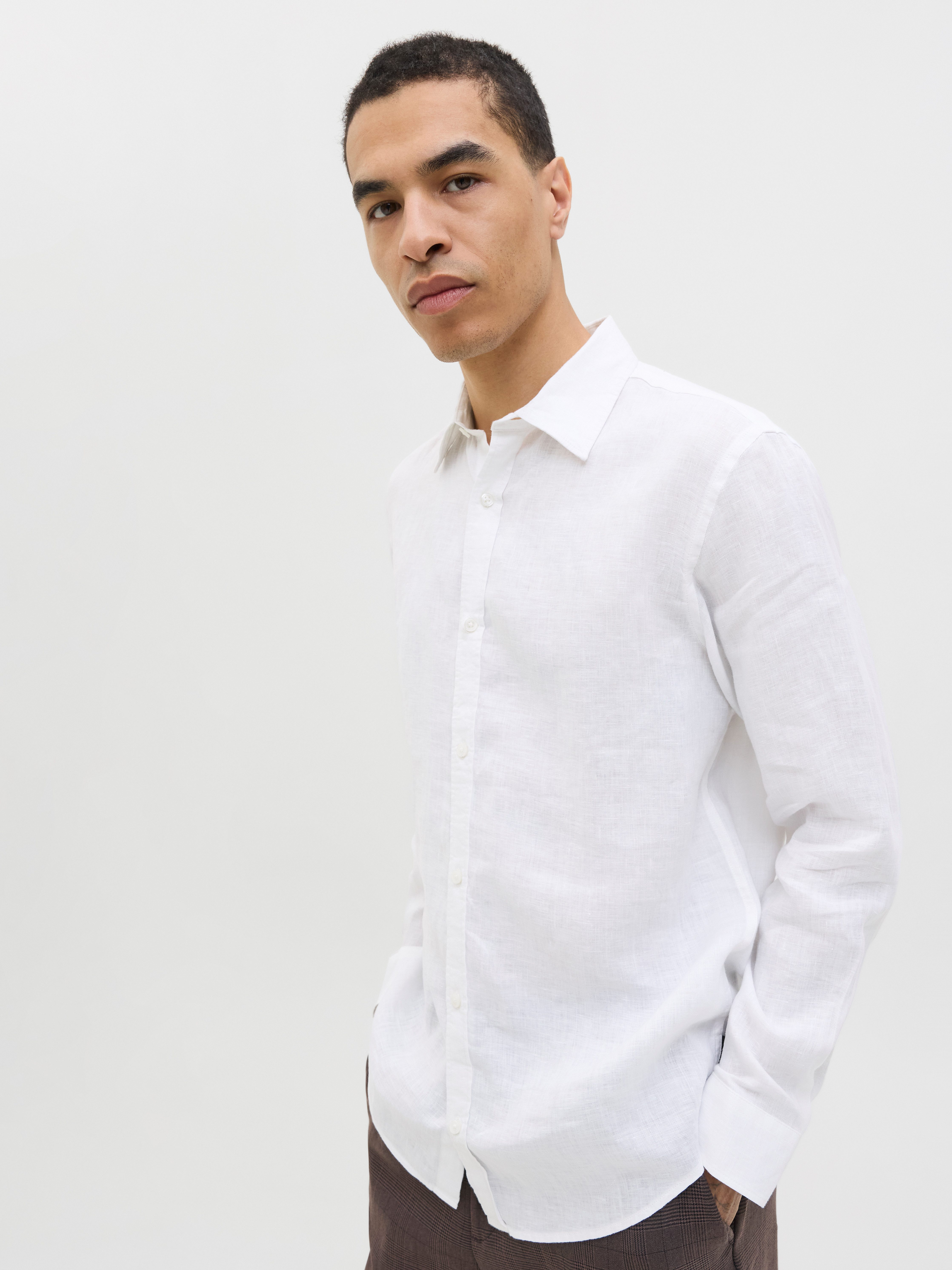 Jack & Jones Linnen overhemd JPRBLALOUI LINEN L/S SHIRT