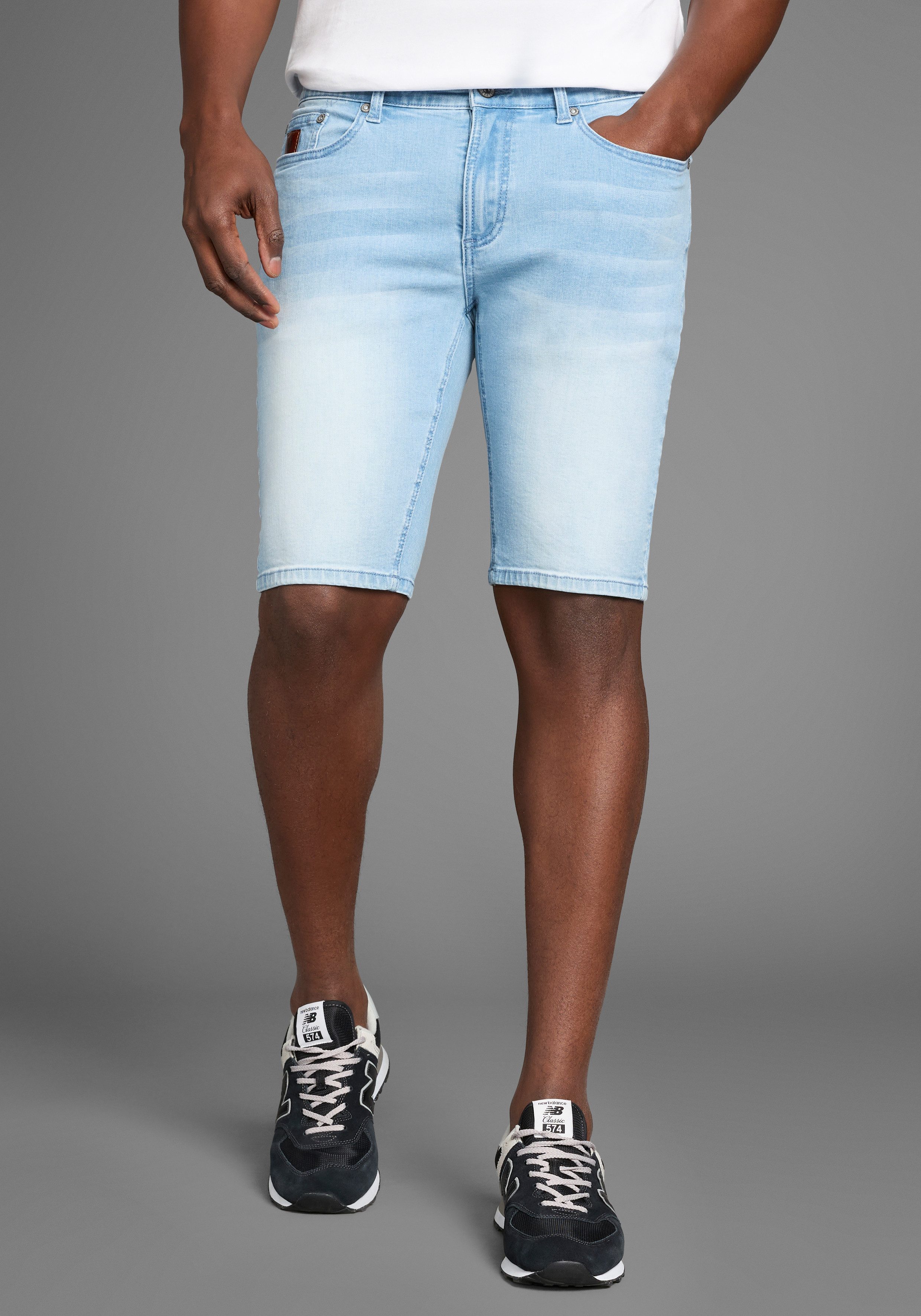 Bruno Banani Jeansshort Hutch-Shorts lage taillehoogte heren jeans maat 42 blauw