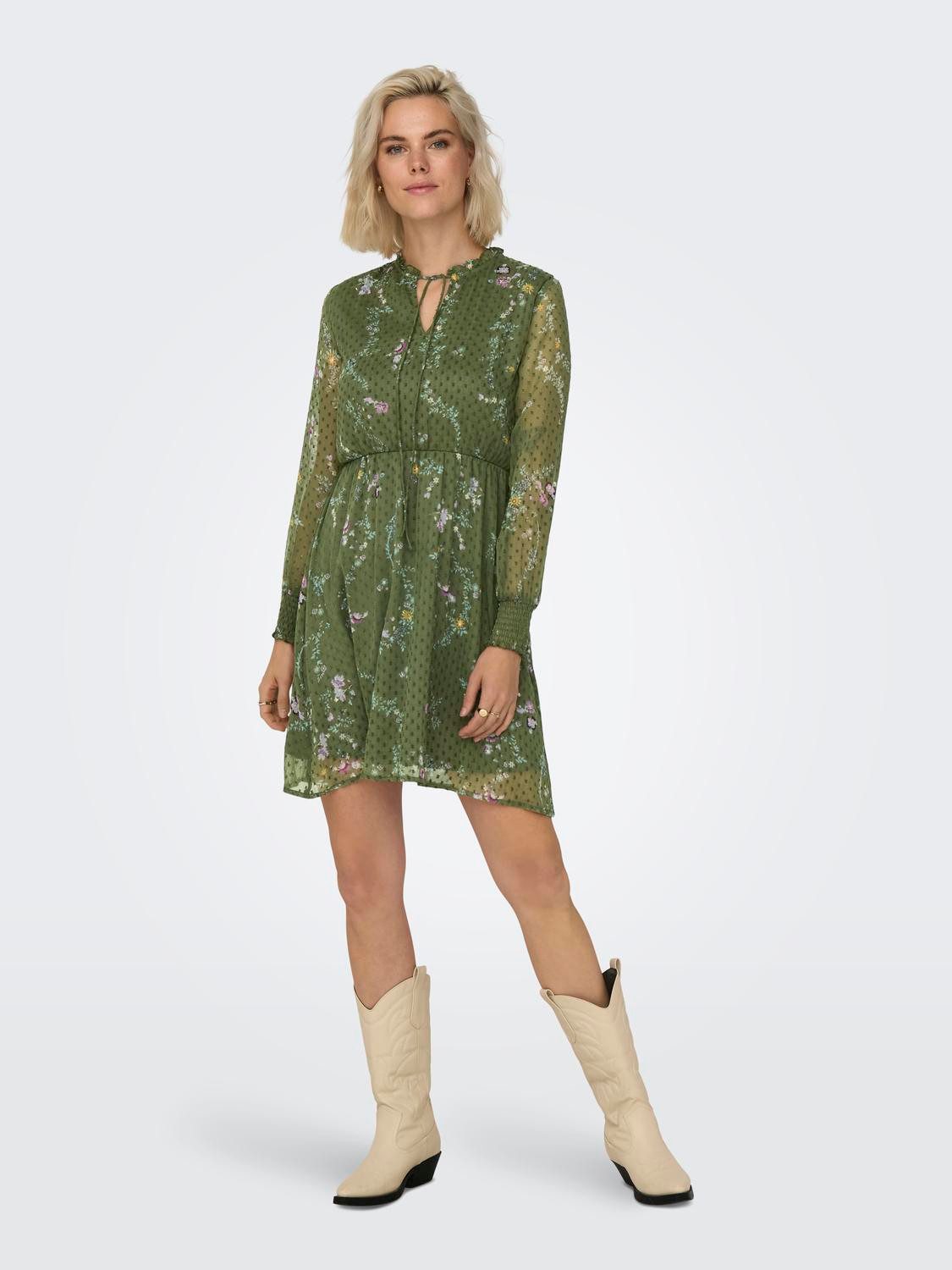 Only Mini-jurk ONLAIDA ELISA LS DRESS WVN (#BEZUG!)