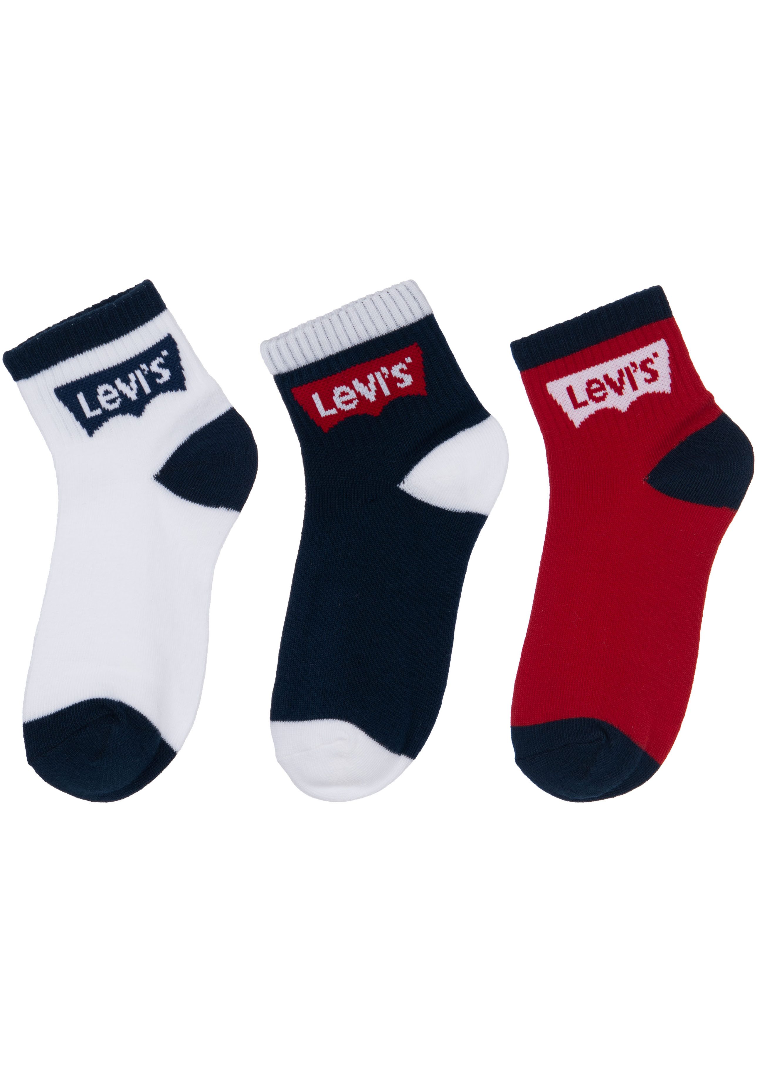 Levi's Kidswear Sokken BATWING MID CUT3PK (set, 3 paar)