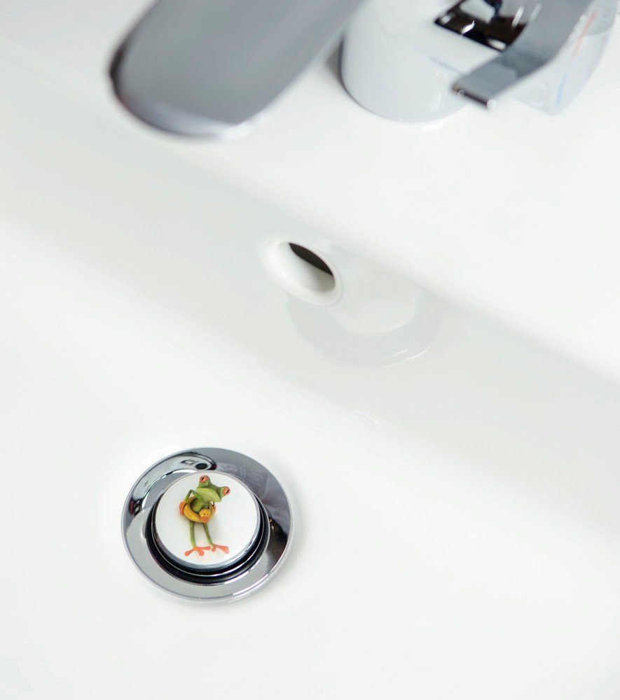 Sanilo Set badkameraccessoires Froggy bestaand uit toiletzitting, badmat en wastafelplug (complete set, 3-delig)