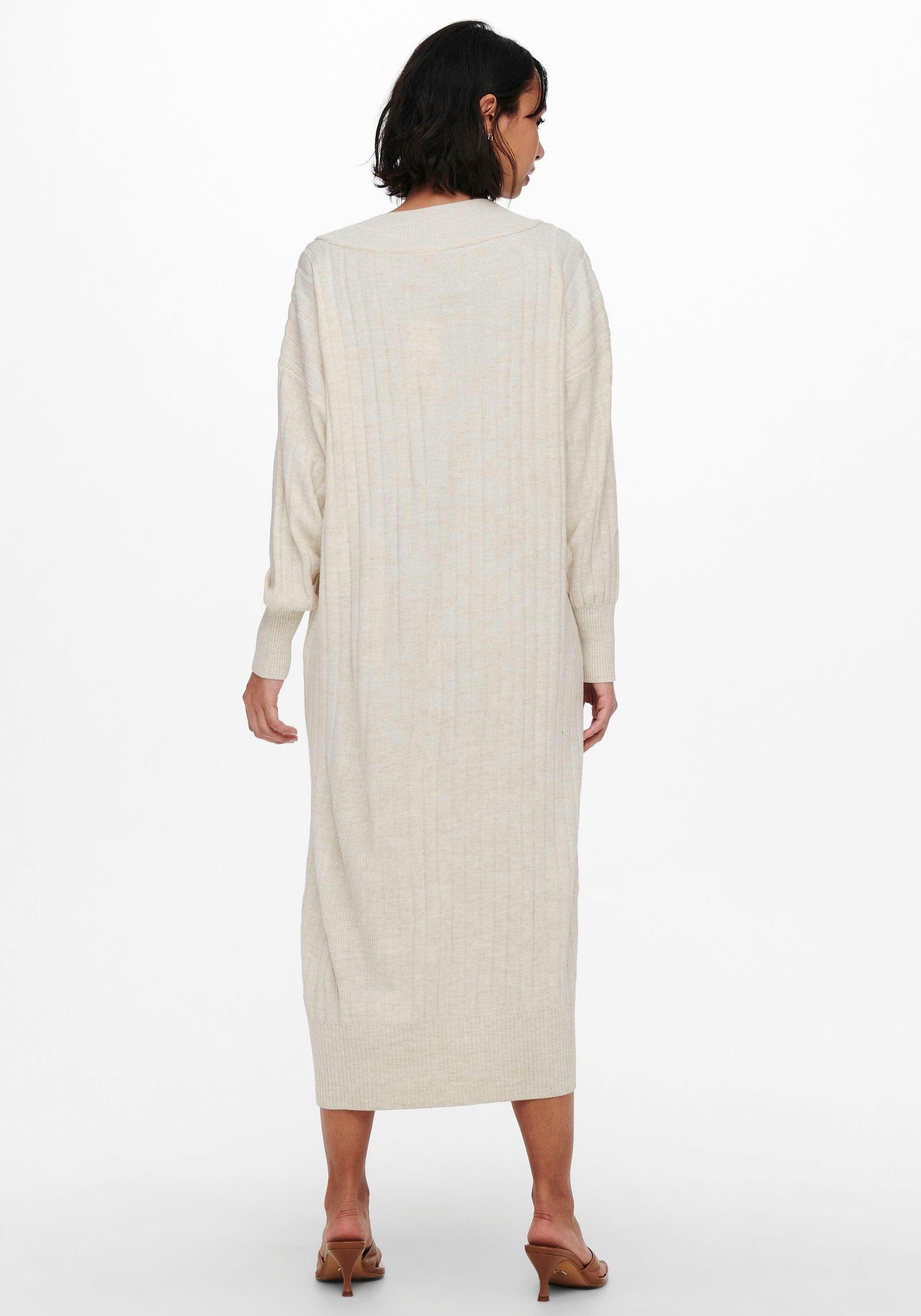 Only Gebreide jurk ONLNEW TESSA L/S MIDI V DRESS