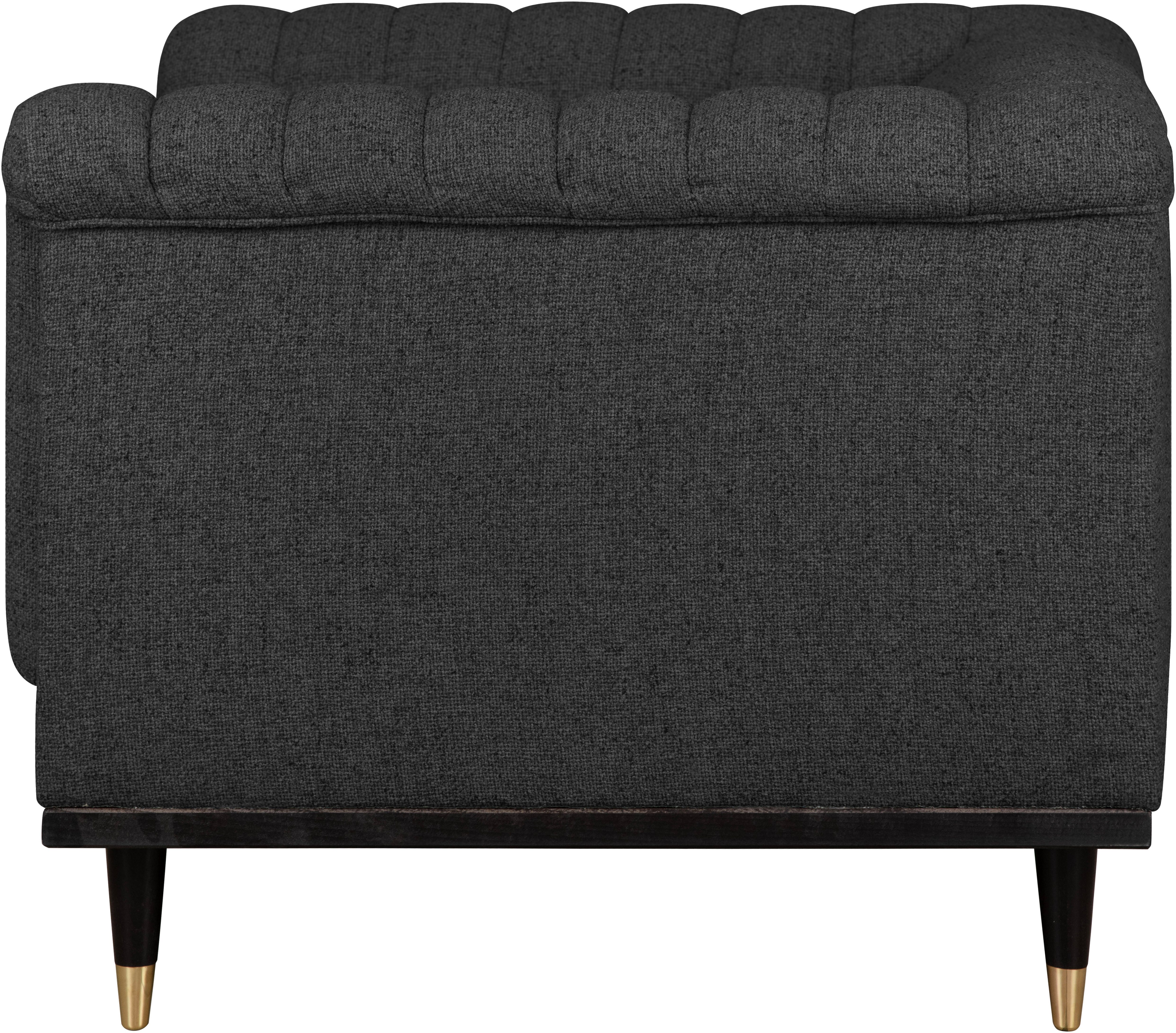 Guido Maria Kretschmer Home&Living Fauteuil Chamby met houten rand onder en stiksels bij de leuning