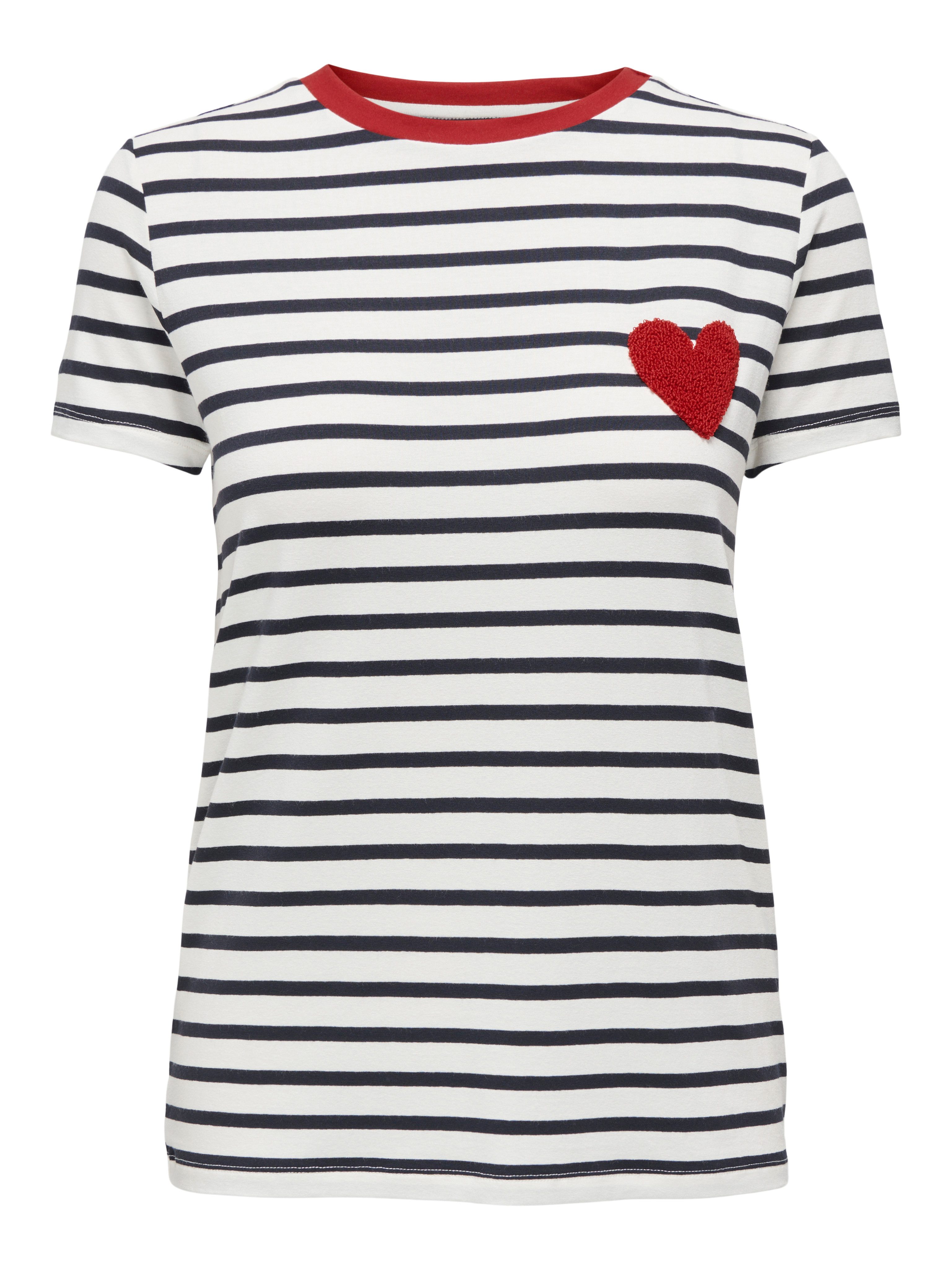 Only Shirt met korte mouwen ONLHEART S/S TEE JRS dames t-shirts maat XL (42) wit