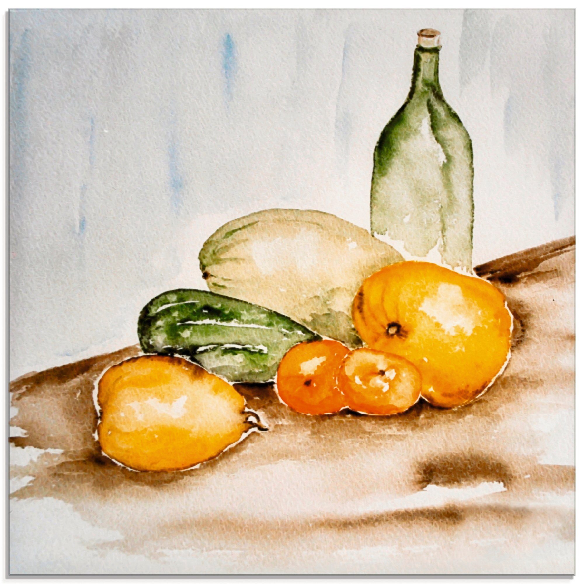 Artland Print op glas Fruit en groente aquarel in verschillende maten in online winkel |