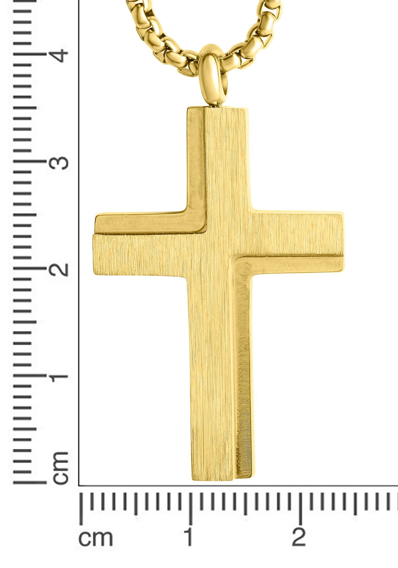 Firetti Ketting met hanger Sieraad cadeau kruis met zirkoon (synthetisch)