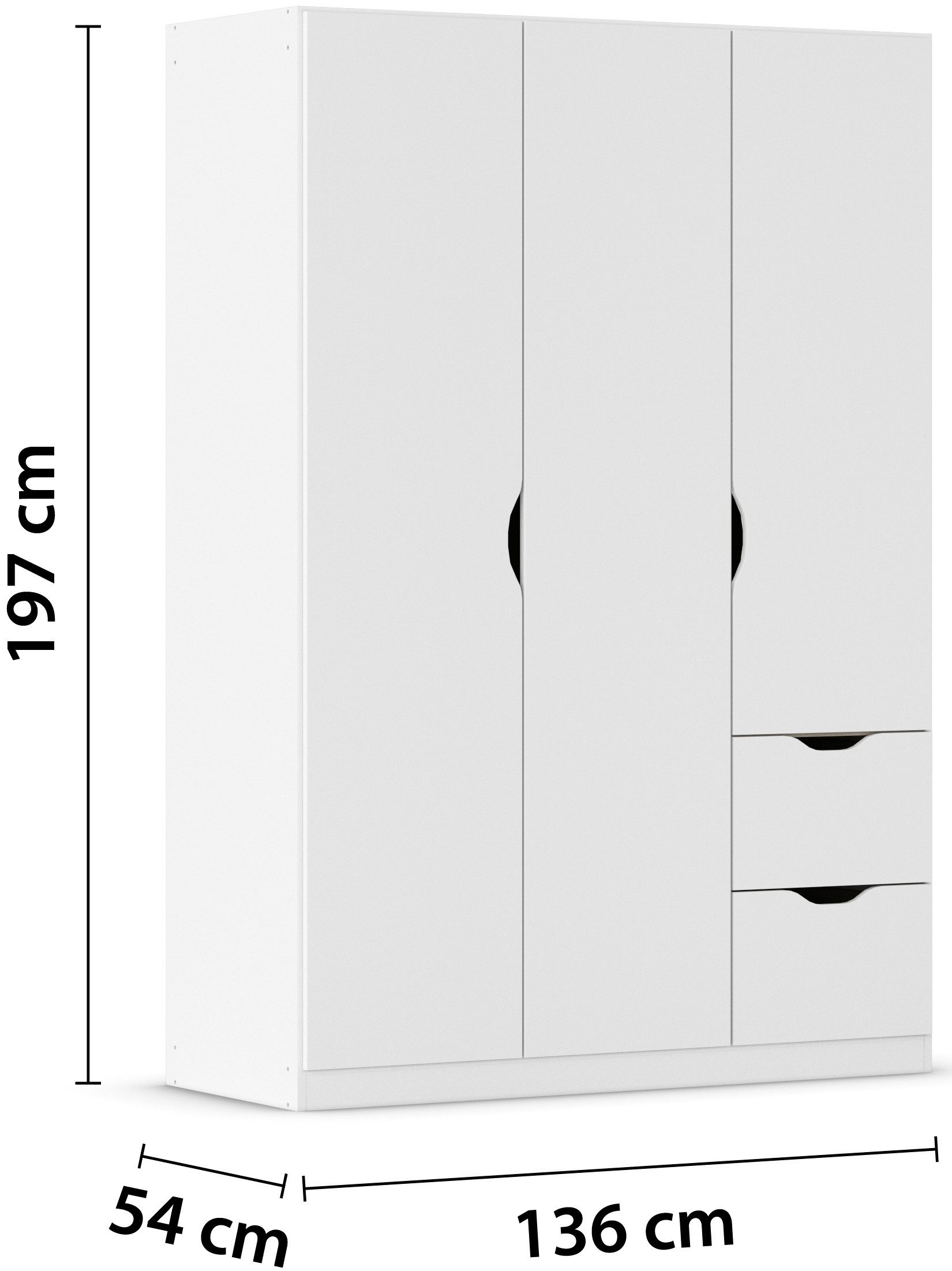 rauch Kledingkast Freising ruime kast, garderobe slaapkamerkast met handgrepen en lades otto's chois top product