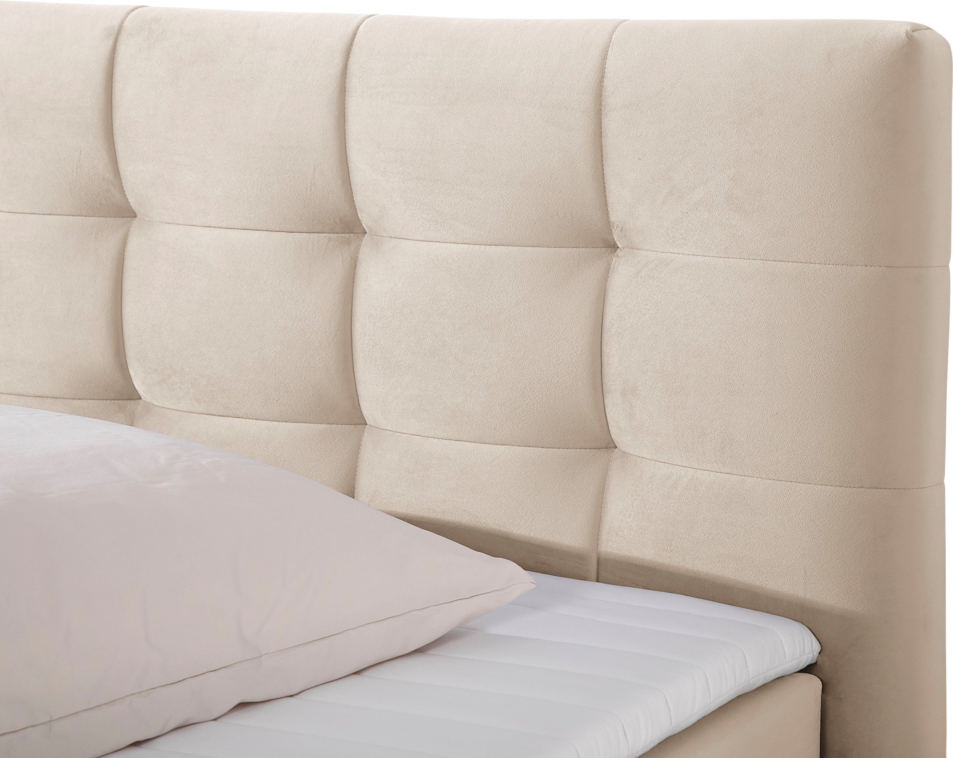 Home affaire Boxspring Moulay incl. topmatras, in extra lang 220 cm, 3 hardheden, ook in h4