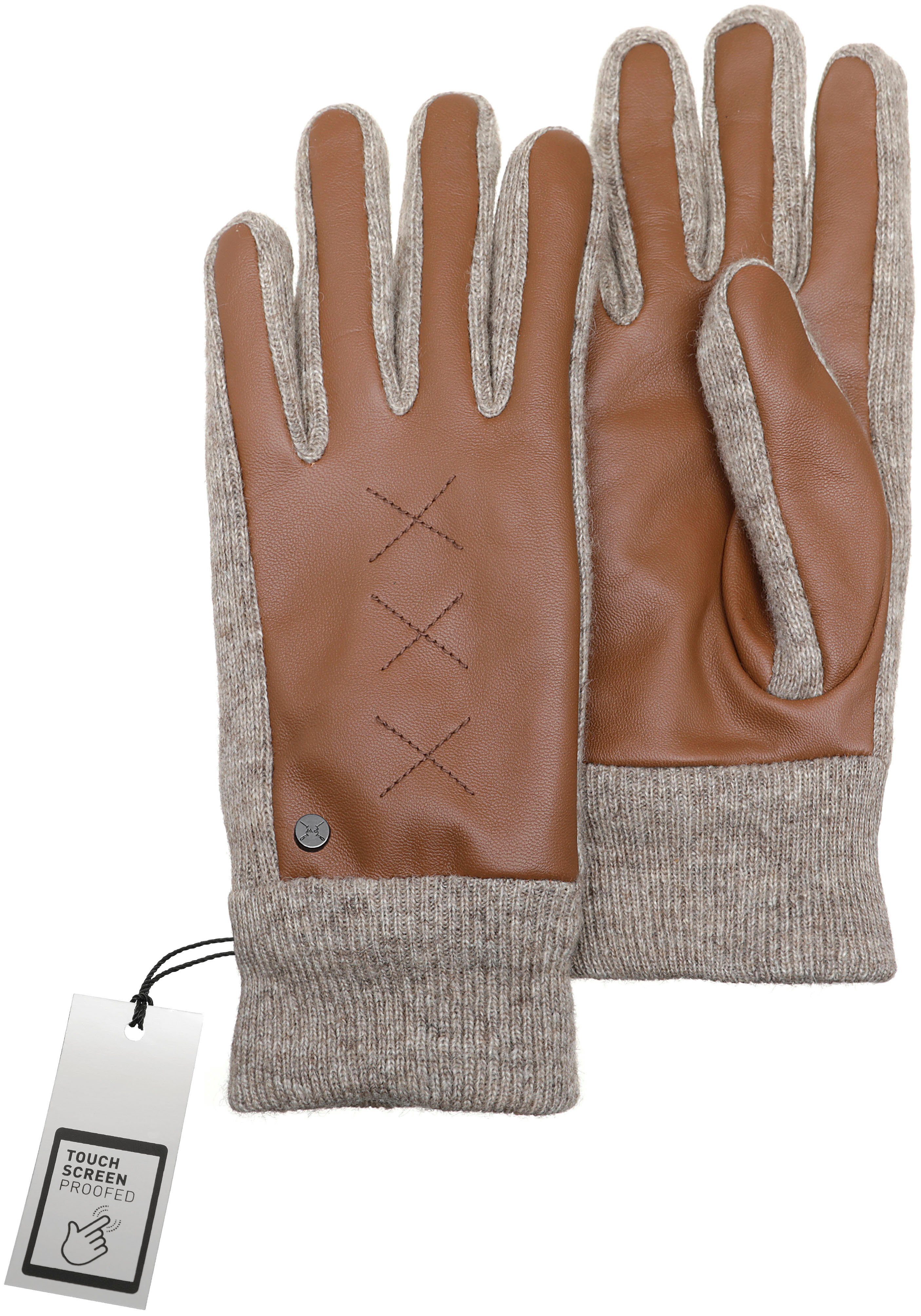 PEARLWOOD Leren handschoenen Smilla Originele PEARLWOOD roestvrijstalen klinknagel