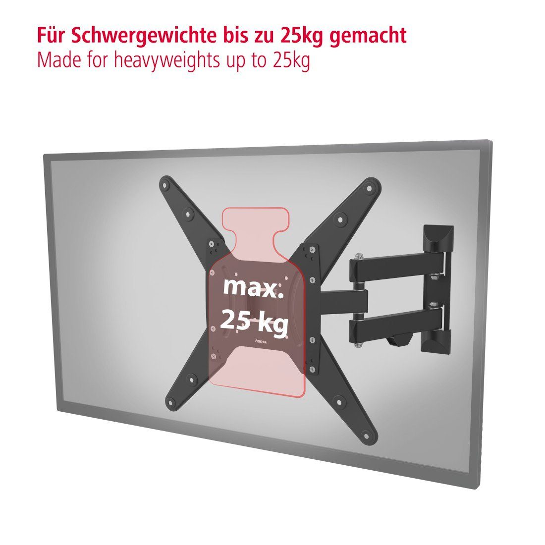 Hama Tv-wandhouder Draaibaar, volledig beweeglijk, 81 - 165 cm (32"- 65"), 43", 50", 55"