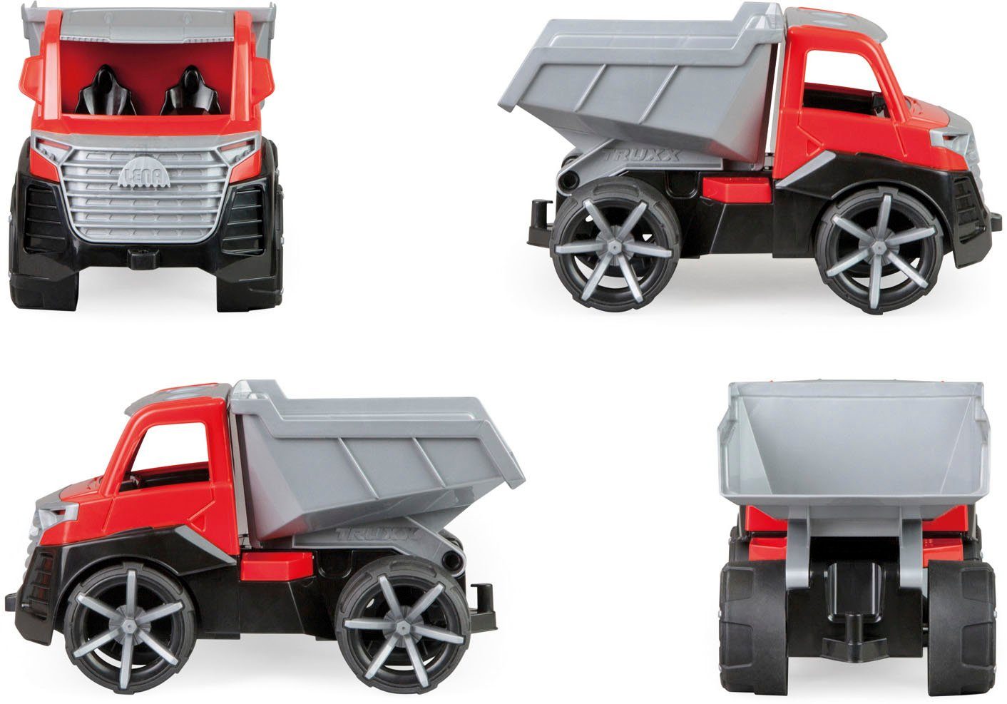 Lena® Speelgoed-kiepwagen TRUXX², rood inclusief speelfiguur, made in europe