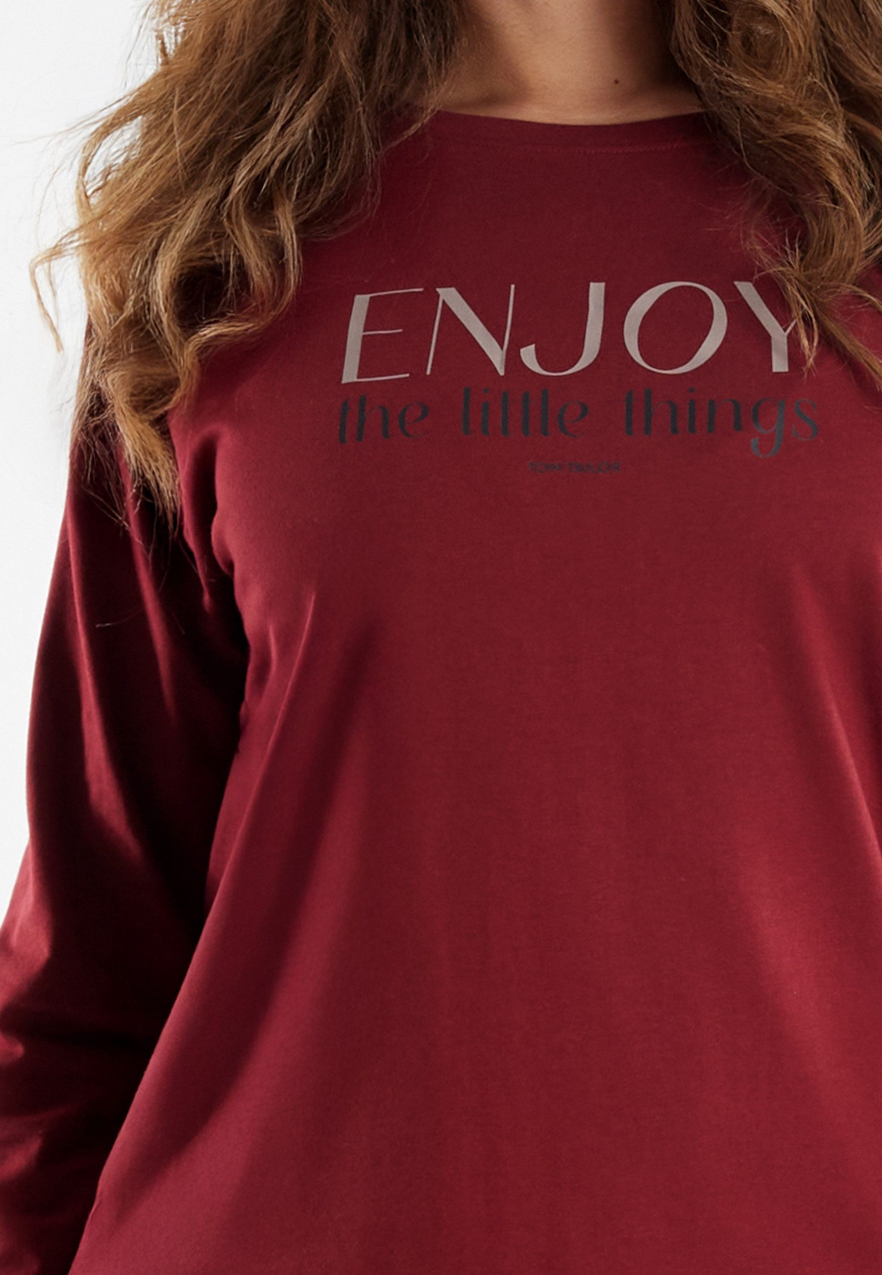 Tom Tailor Pyjama Xanthi Ronde hals, broek geruit, lange mouwen