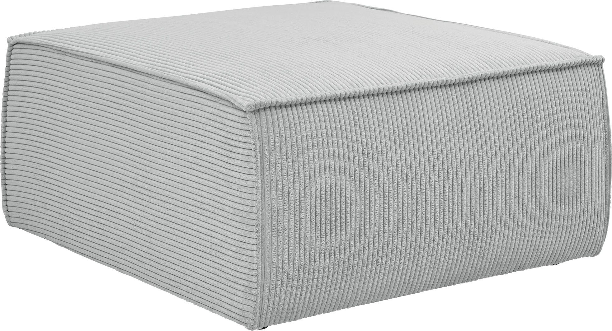 Home affaire Hocker Sherwood Vierkante poef/voetenbank, ideale als aanvulling op de "SHERWOOD" love seat