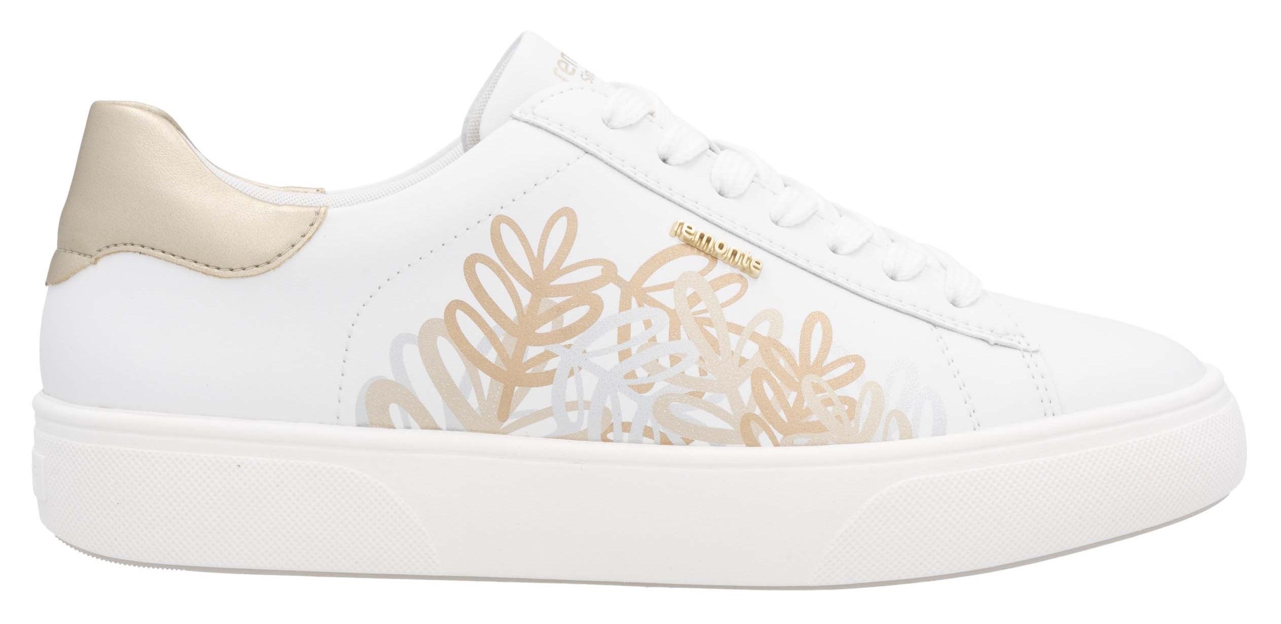 Remonte Plateausneakers , veterschoen, vrijetijdsschoen, lage schoen met contrastafwerking
