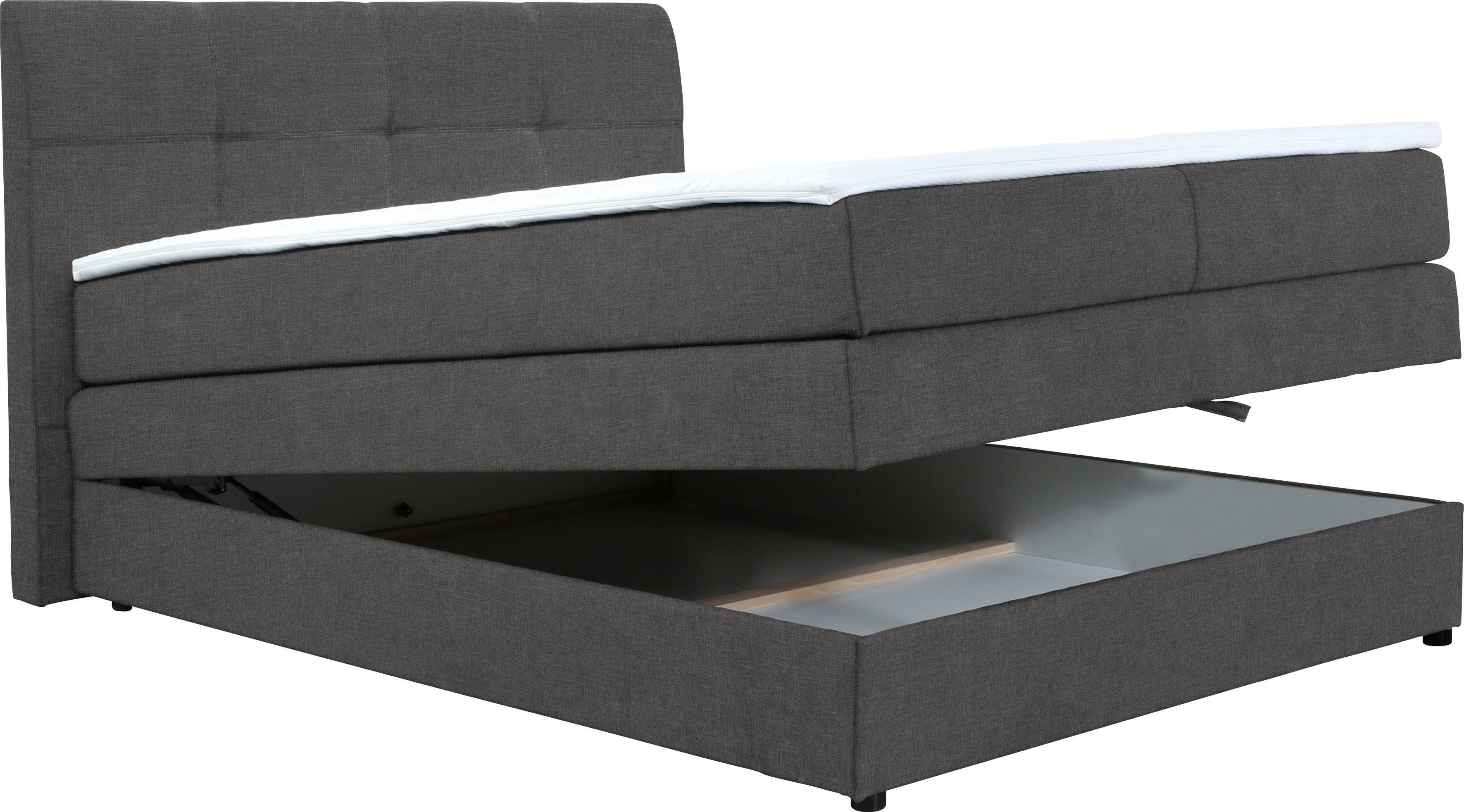 Home affaire Boxspring Finja bijzonder comfortabele lighoogte, met praktische bedkist (4-delig)