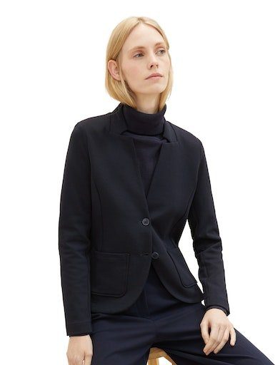 Tom Tailor Sweatblazer Ottoman met opgestikte zakken en structuur